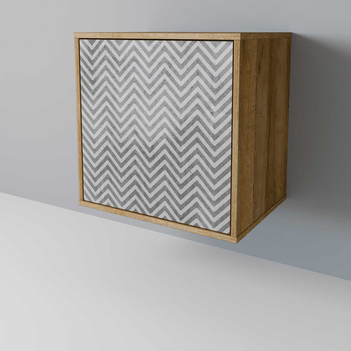 CONCRETE ZIG ZAG Jednodveřová komoda