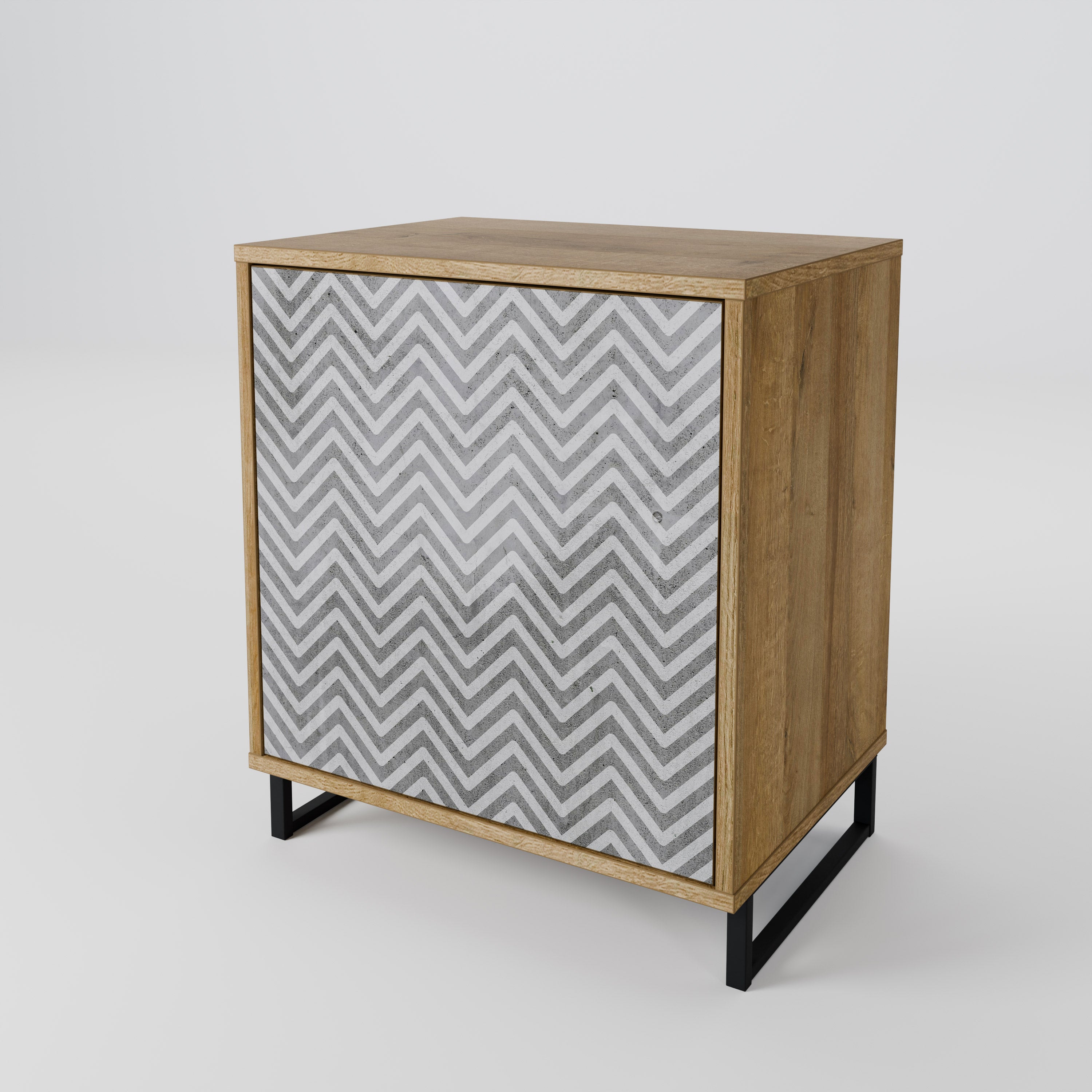CONCRETE ZIG ZAG 1-Door Sideboard