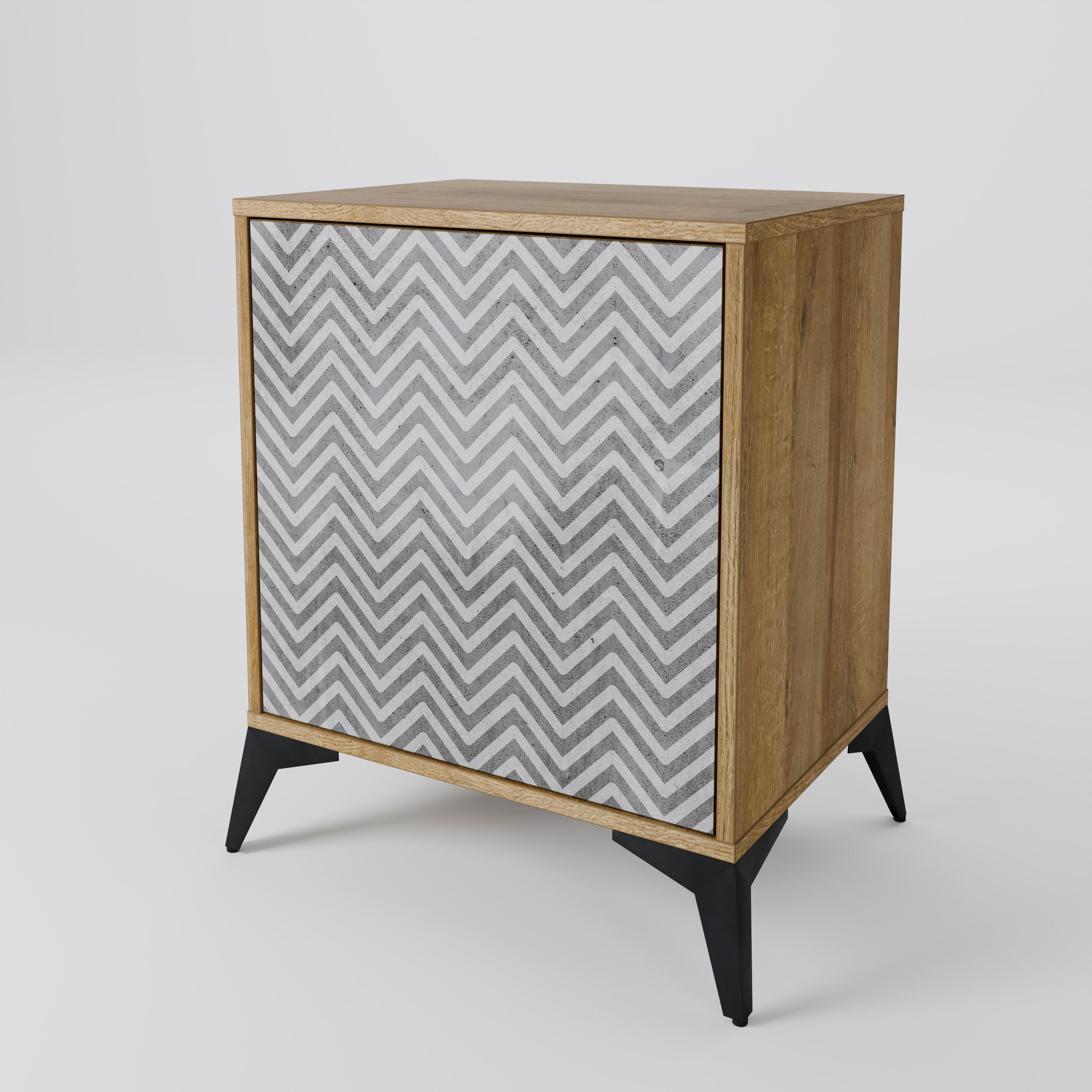 CONCRETE ZIG ZAG 1-Door Sideboard