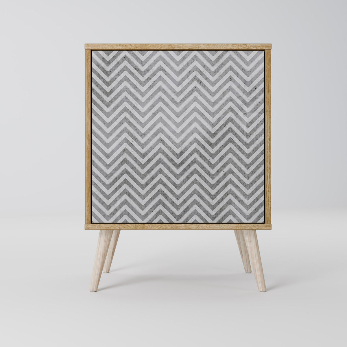 CONCRETE ZIG ZAG Jednodveřová komoda