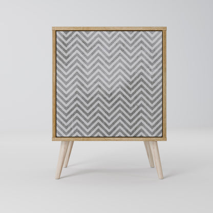 CONCRETE ZIG ZAG Jednodveřová komoda