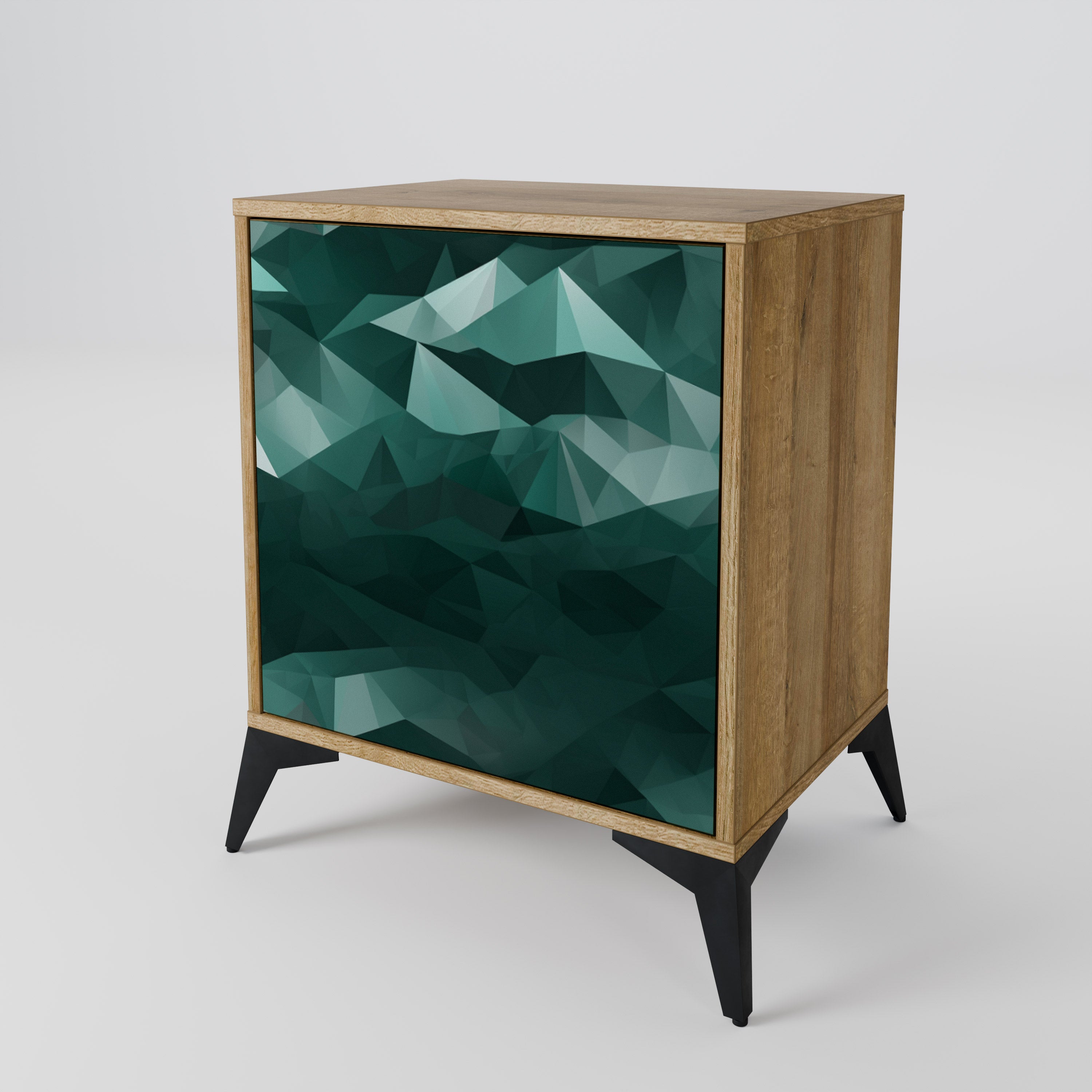 POLYGONAL FLOATING 1-Door Sideboard