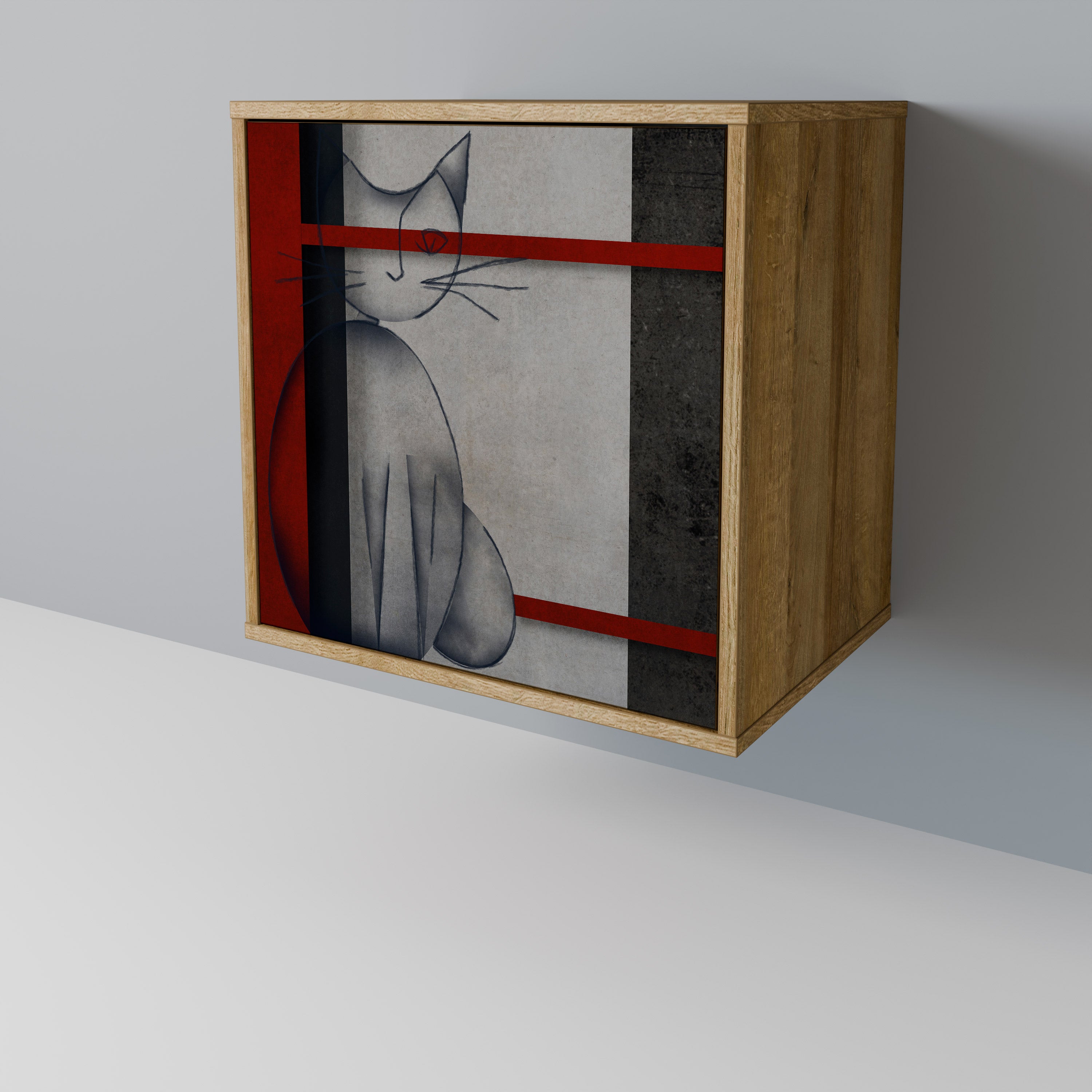 GRAY FIGURES 1-Door Sideboard