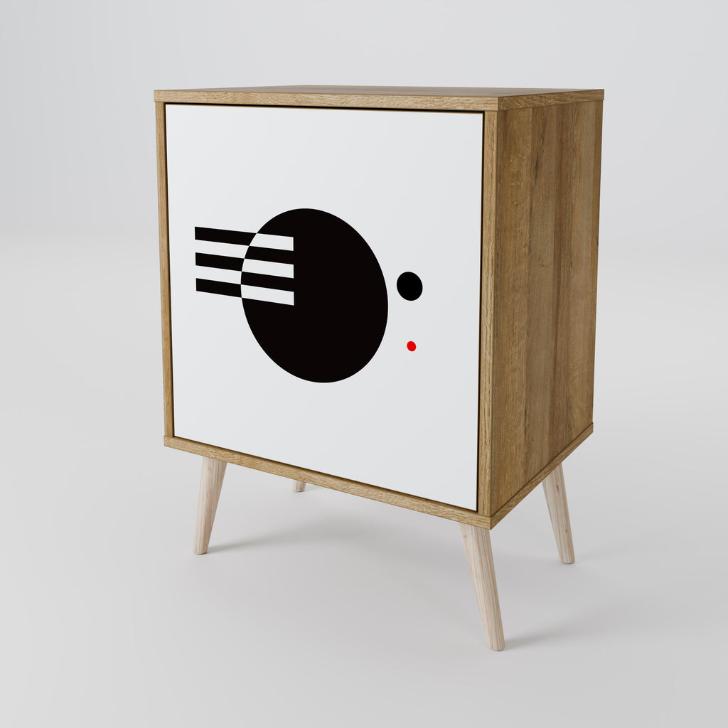 BLACK AND WHITE COMBINATION Jednodveřová komoda