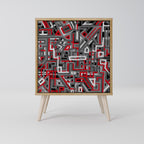 BROKEN LINES 1-Door Sideboard