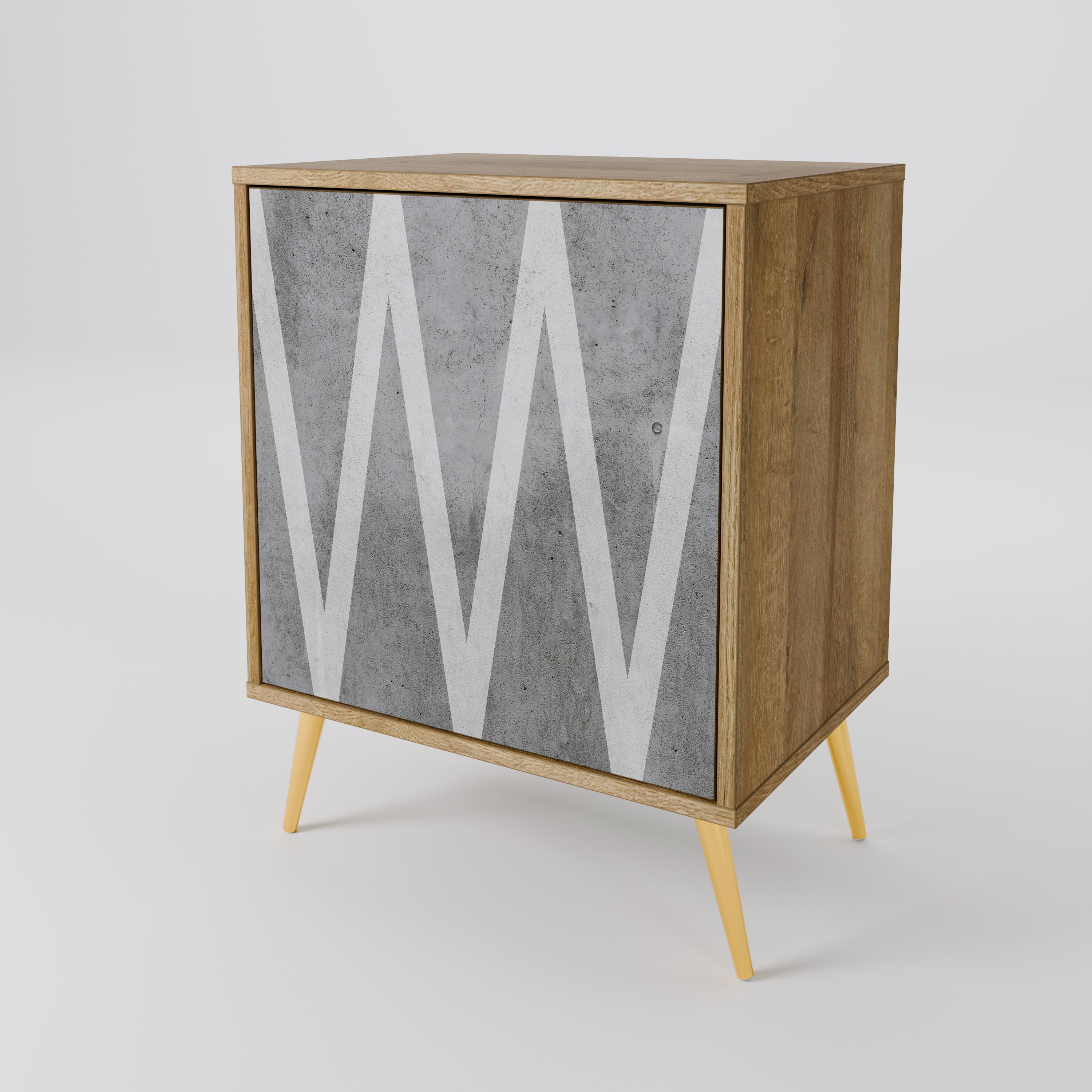 SOLID ZIG ZAG 1-Door Sideboard