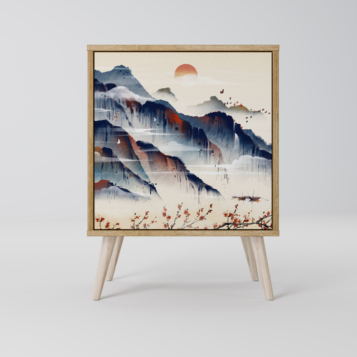 JAPANESE LANDSCAPE Jednodveřová komoda
