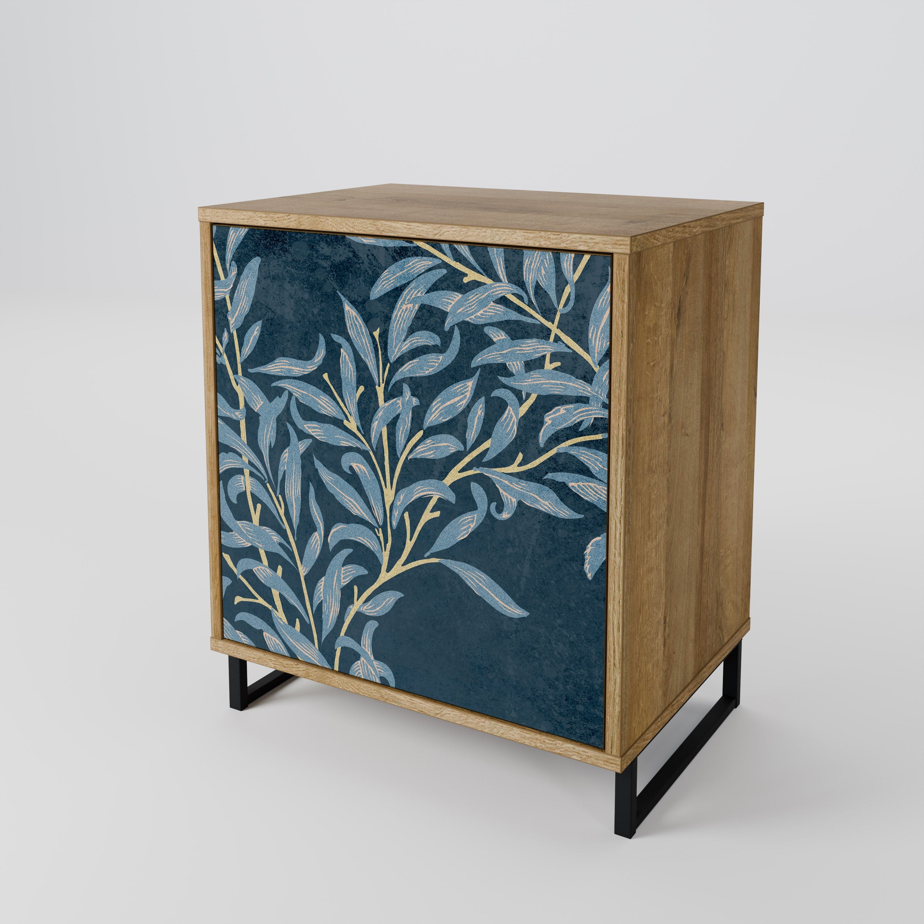 BLUE LEAVES 1-Door Sideboard