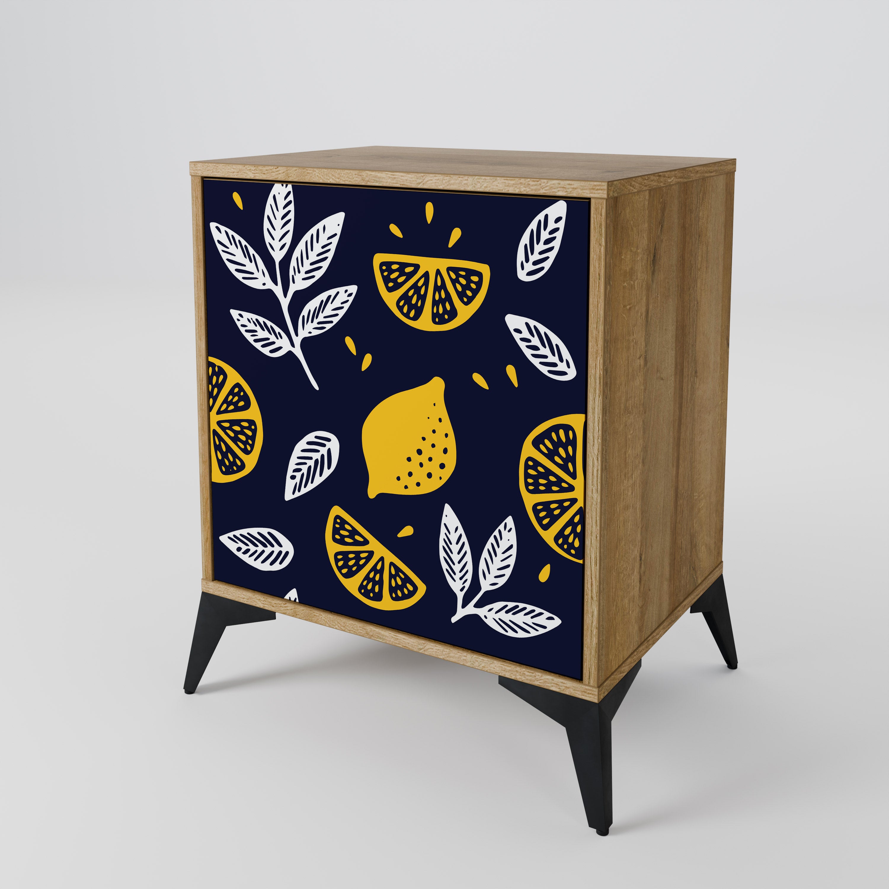 CITRUS BLACK AND WHITE 1-Door Sideboard