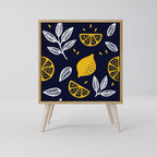 CITRUS BLACK AND WHITE Jednodveřová komoda