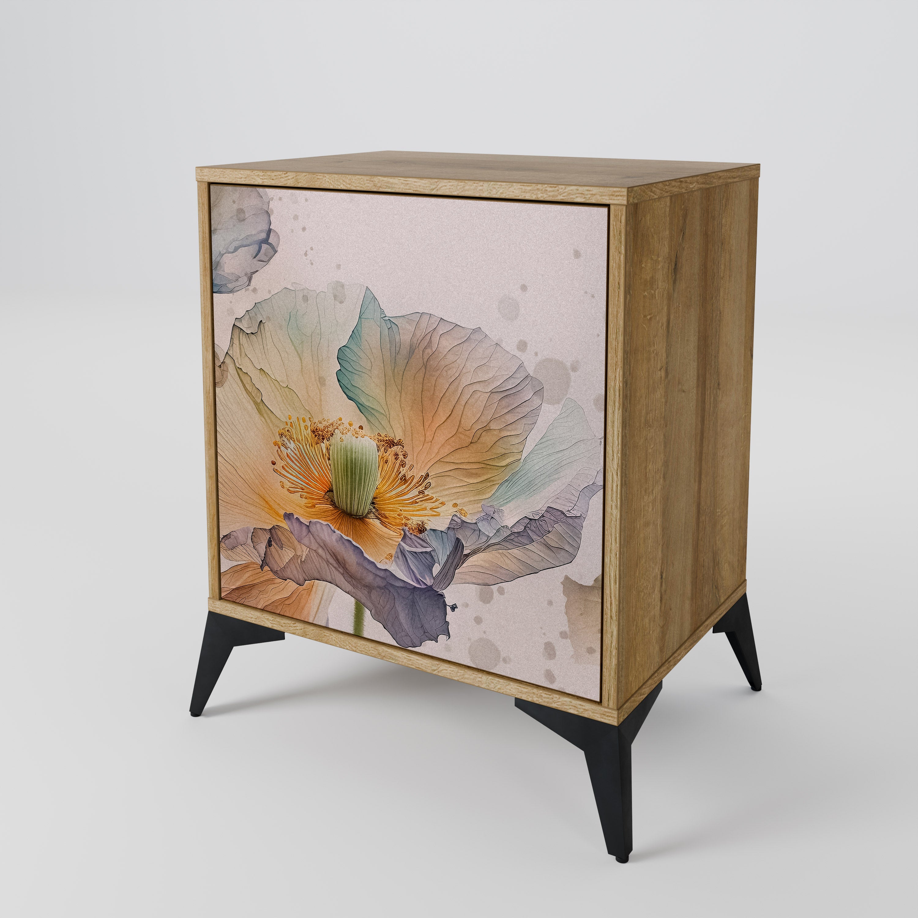 SOFTEN POPPY 1-Door Sideboard