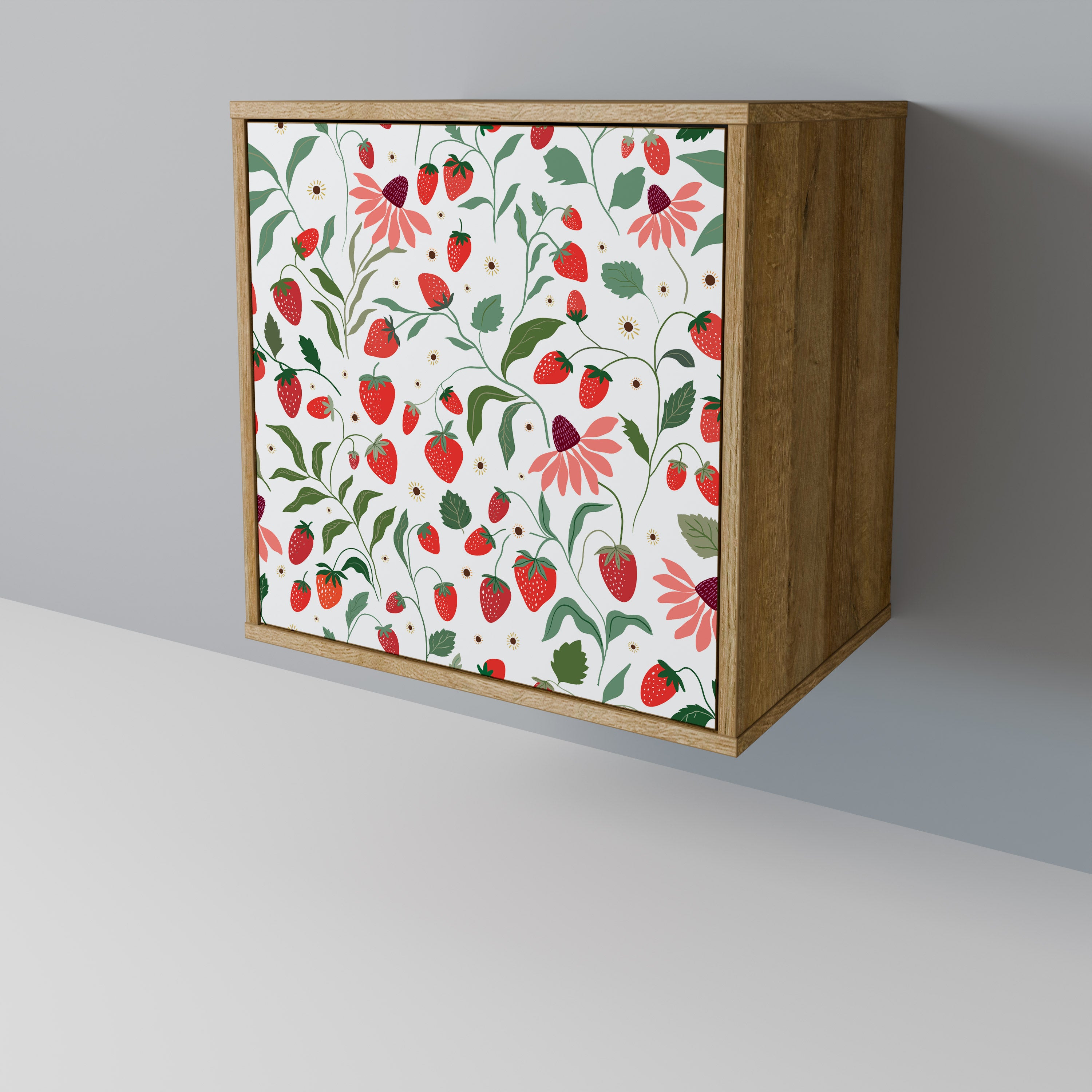FLOWERS AND STRAWBERRIES 1-Door Sideboard
