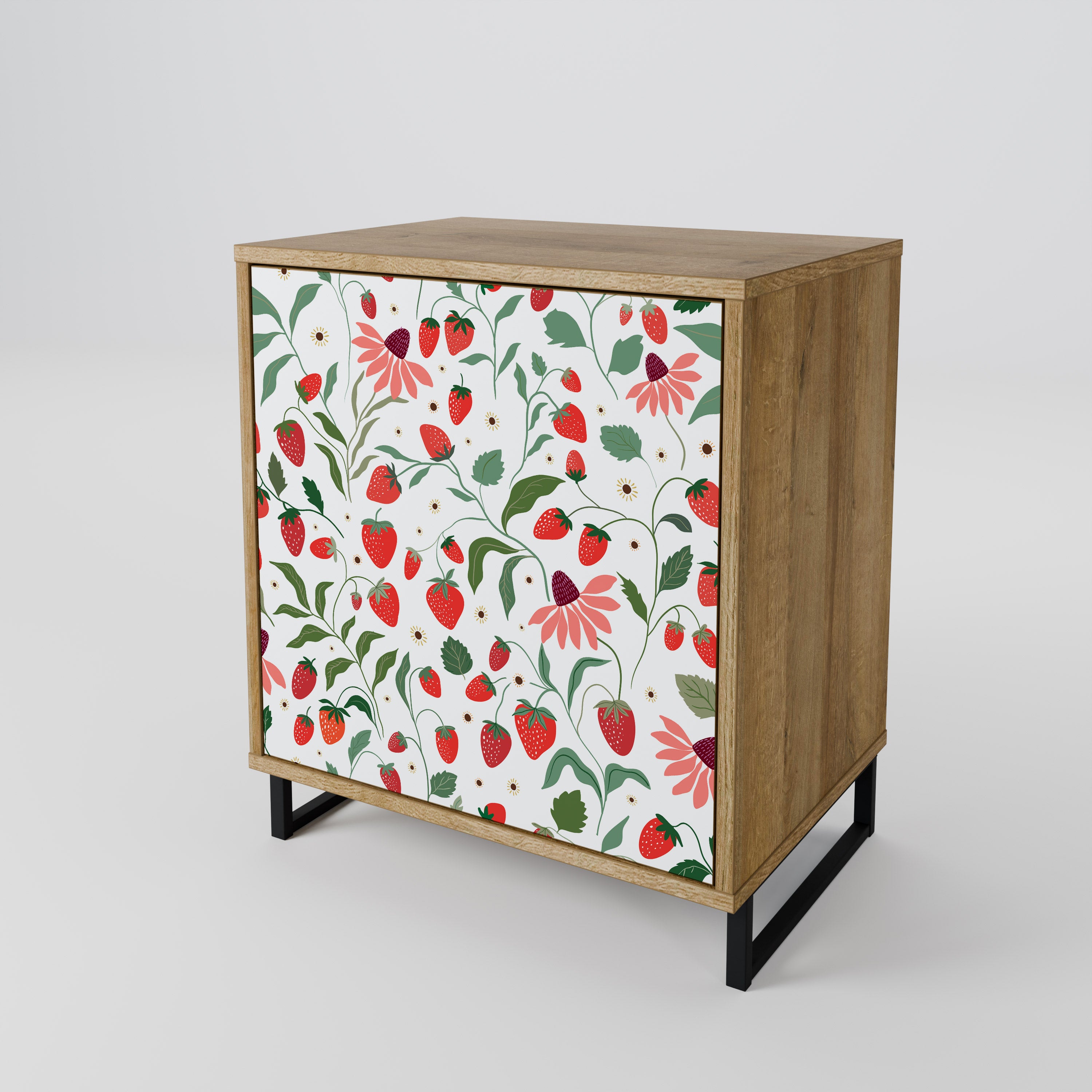 FLOWERS AND STRAWBERRIES 1-Door Sideboard