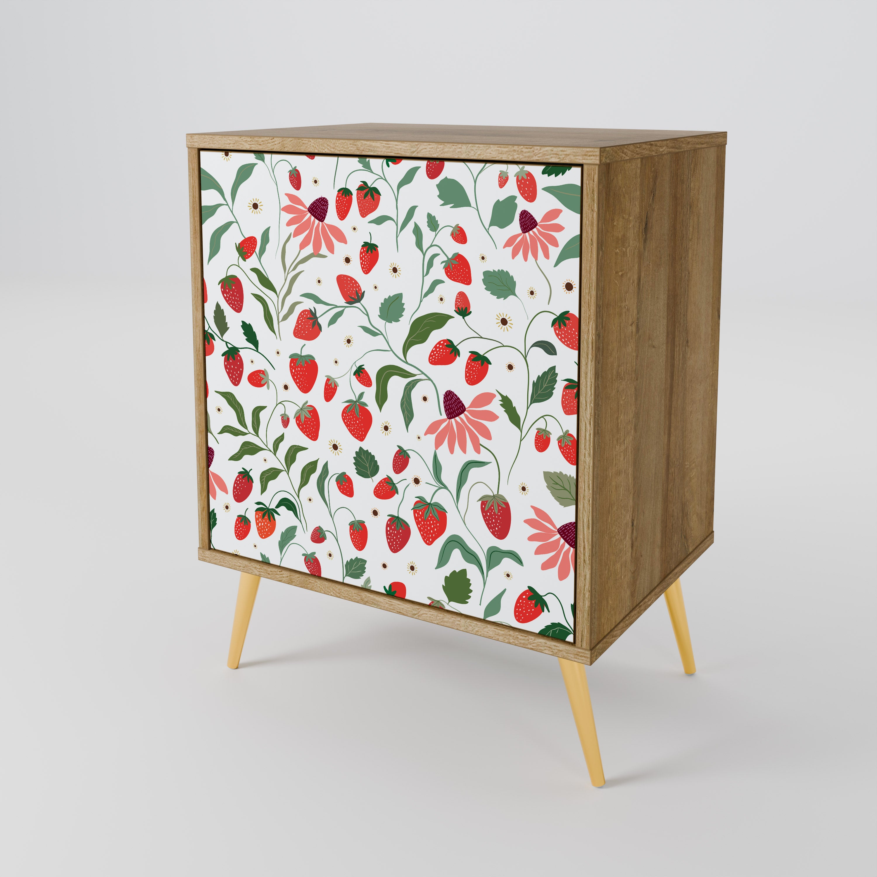 FLOWERS AND STRAWBERRIES 1-Door Sideboard