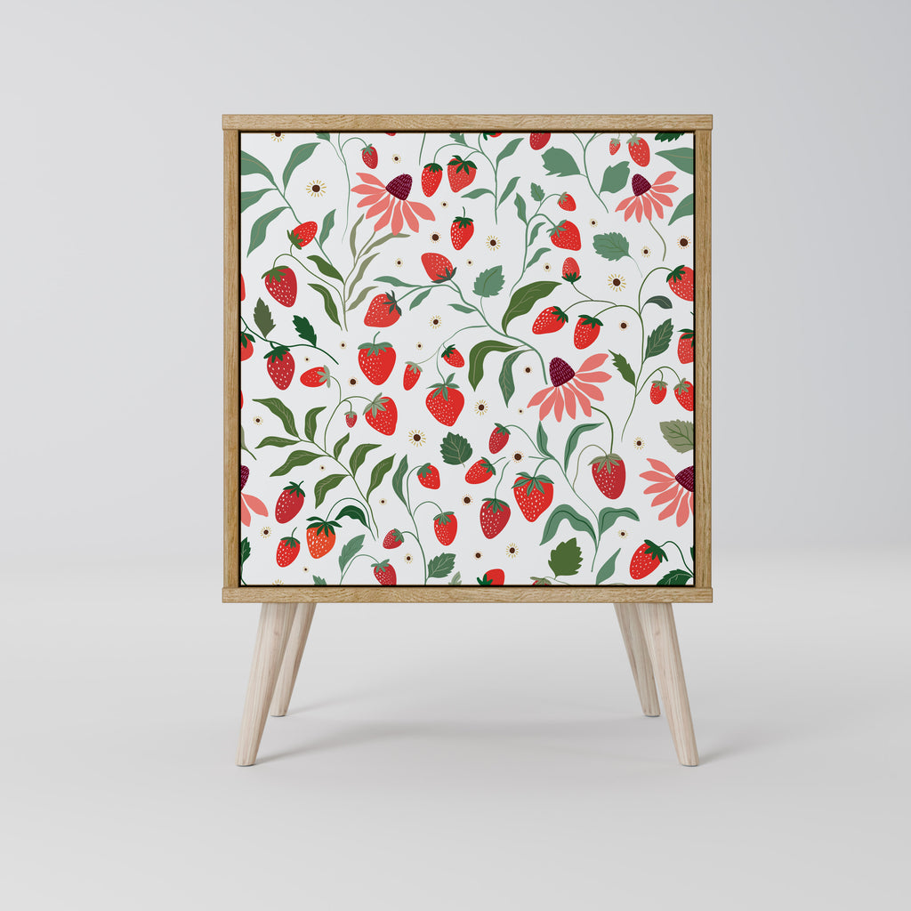 FLOWERS AND STRAWBERRIES 1-Door Sideboard