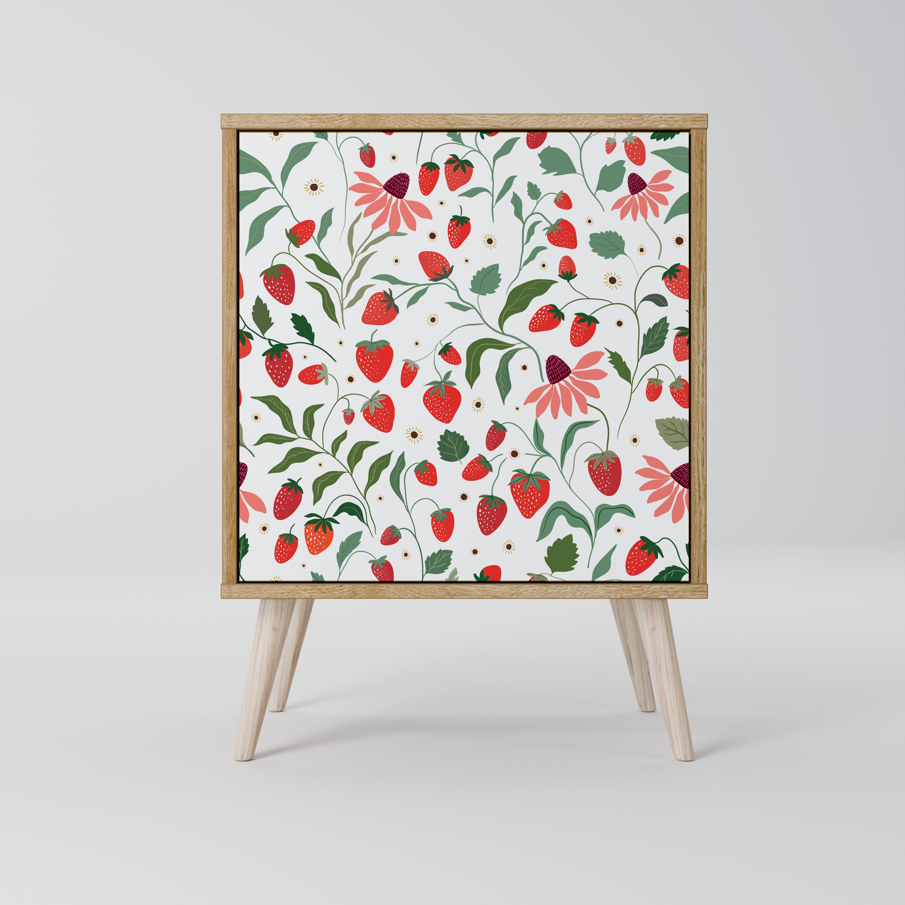 FLOWERS AND STRAWBERRIES 1-Door Sideboard