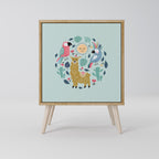 COLORFUL ALPACAS 1-Door Sideboard