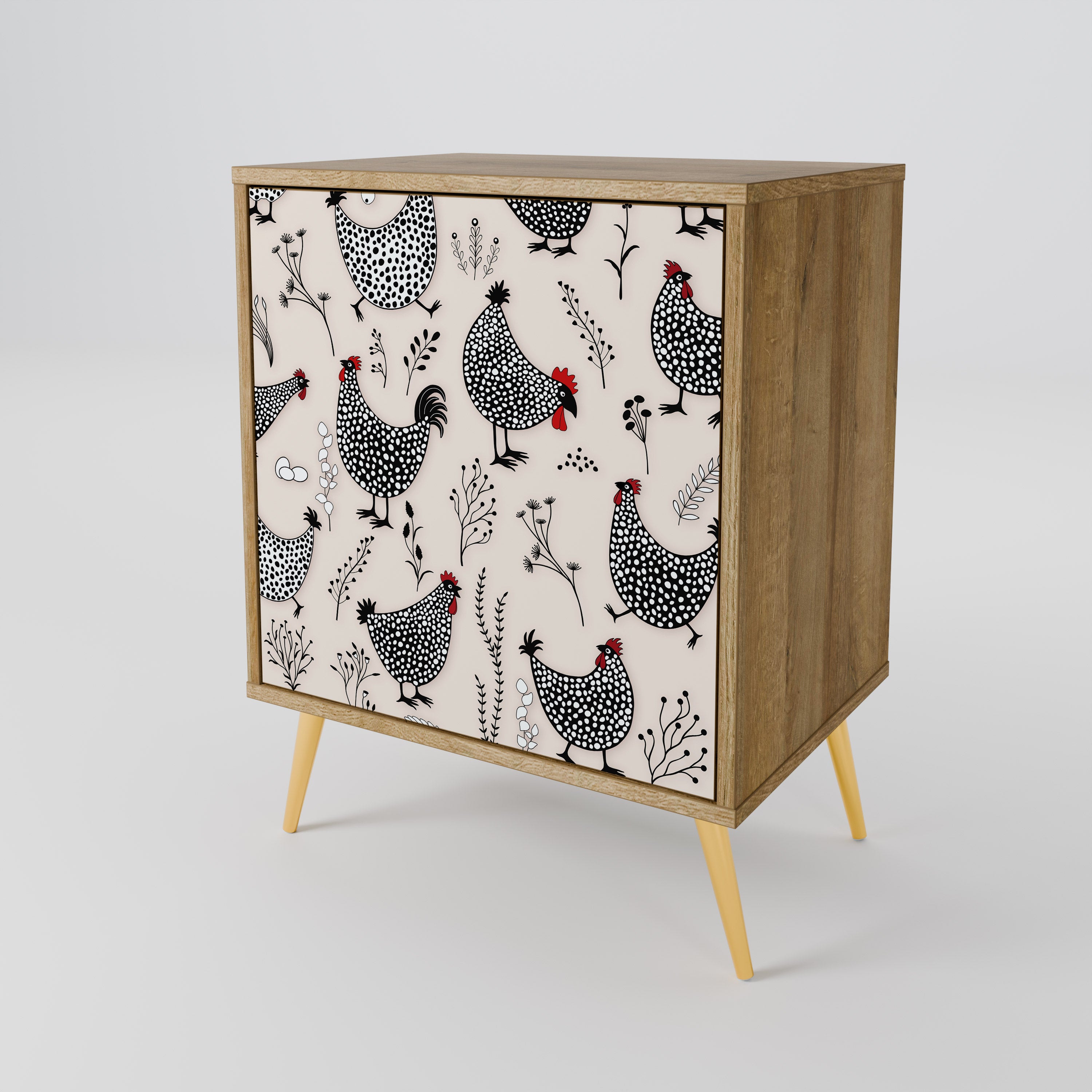 HAPPY HENS 1-Door Sideboard