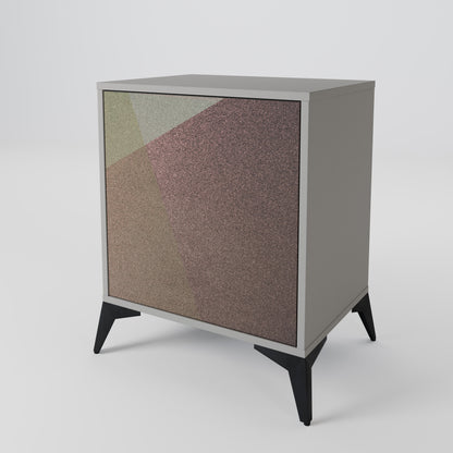 BEIGE GEOMETRY Jednodveřová komoda