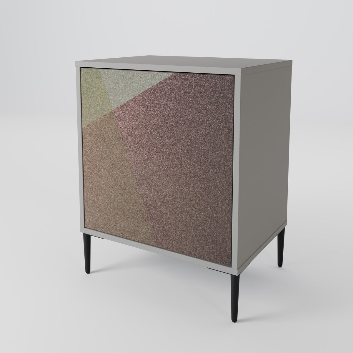 BEIGE GEOMETRY Jednodveřová komoda