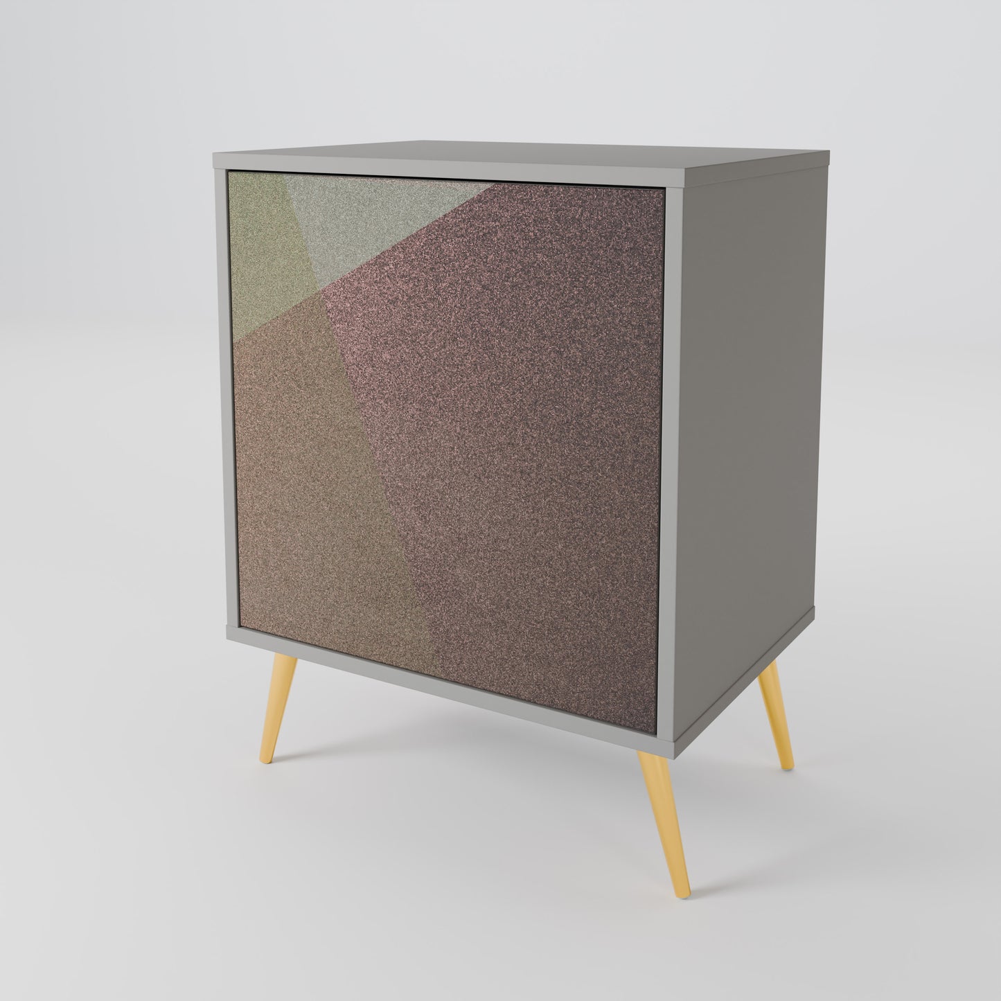 BEIGE GEOMETRY Jednodveřová komoda