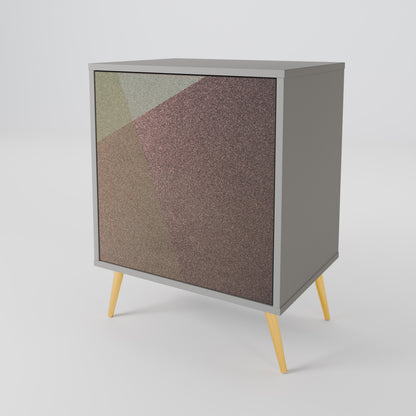 BEIGE GEOMETRY Jednodveřová komoda