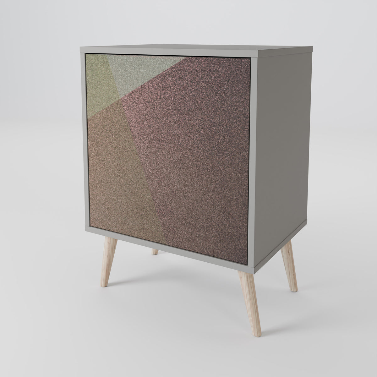 BEIGE GEOMETRY Jednodveřová komoda