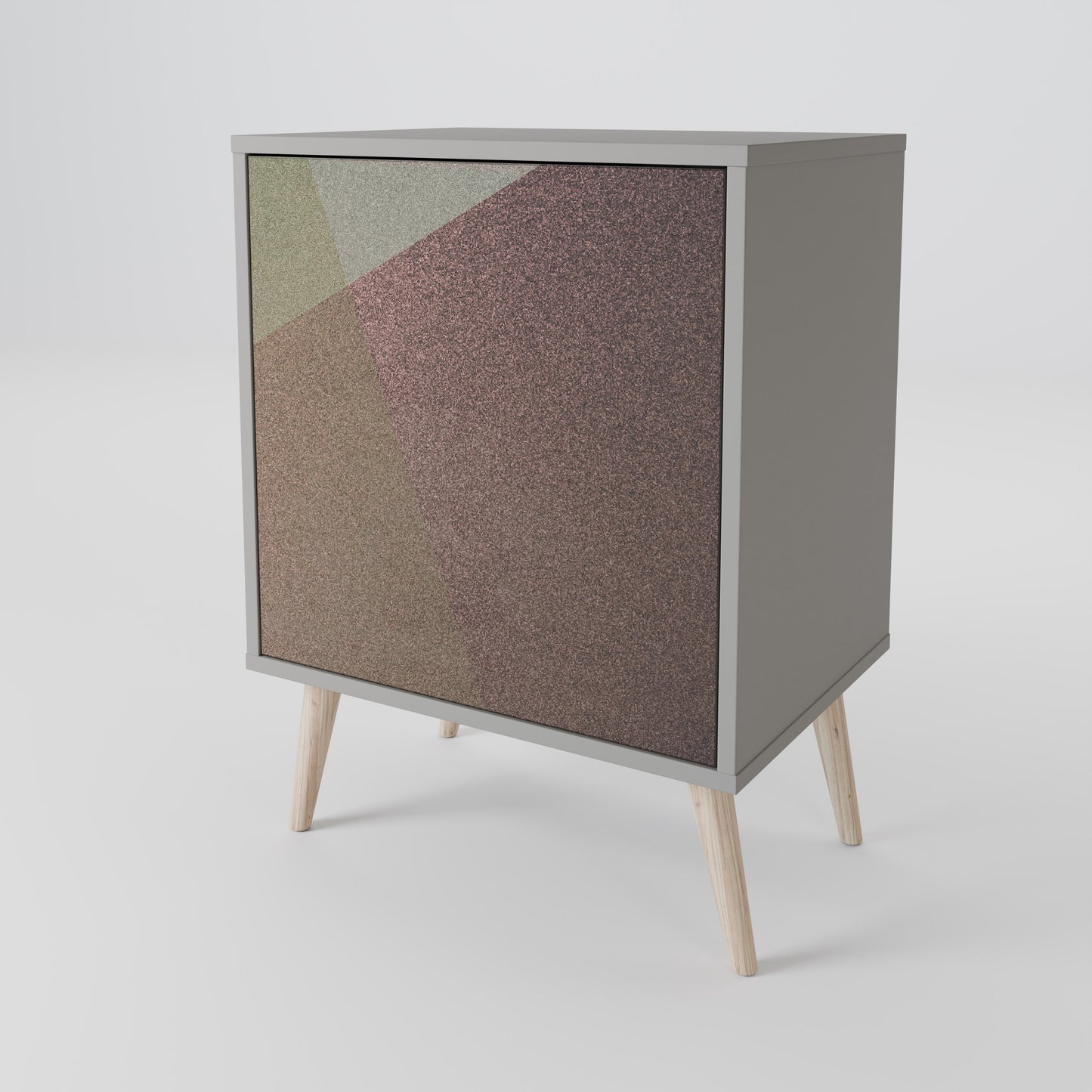 BEIGE GEOMETRY Jednodveřová komoda