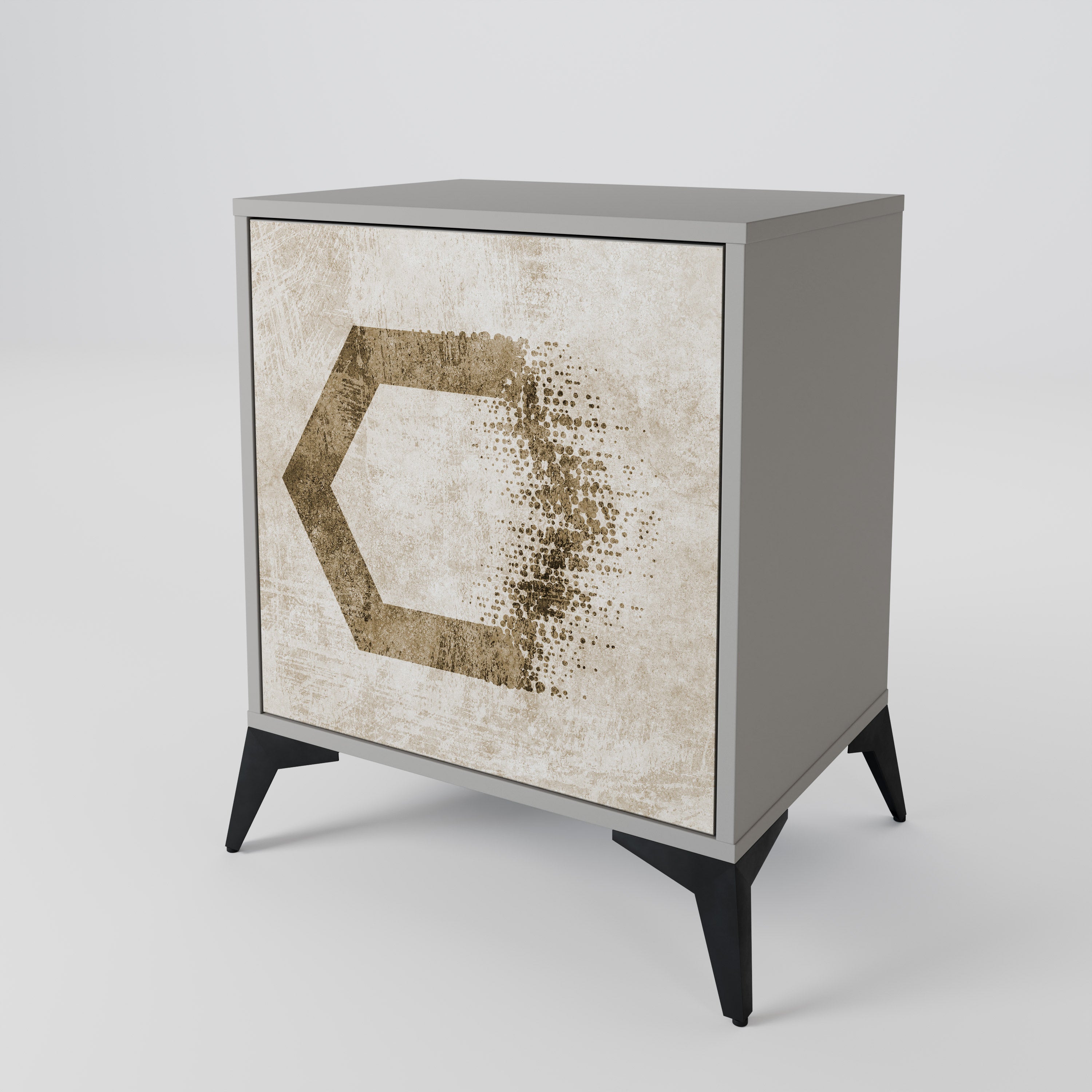 HEXAGONAL SHAPES 1-Door Sideboard