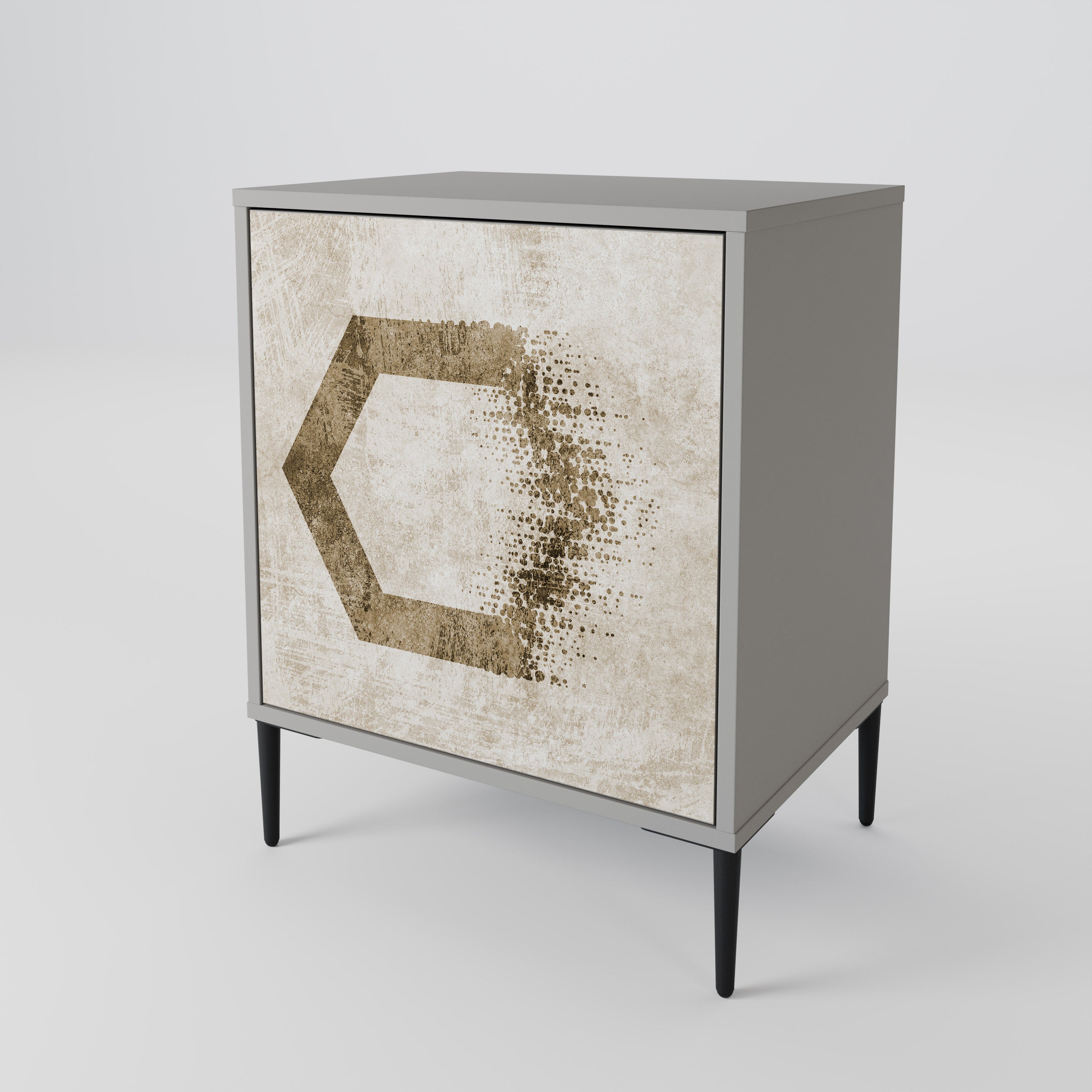HEXAGONAL SHAPES 1-Door Sideboard