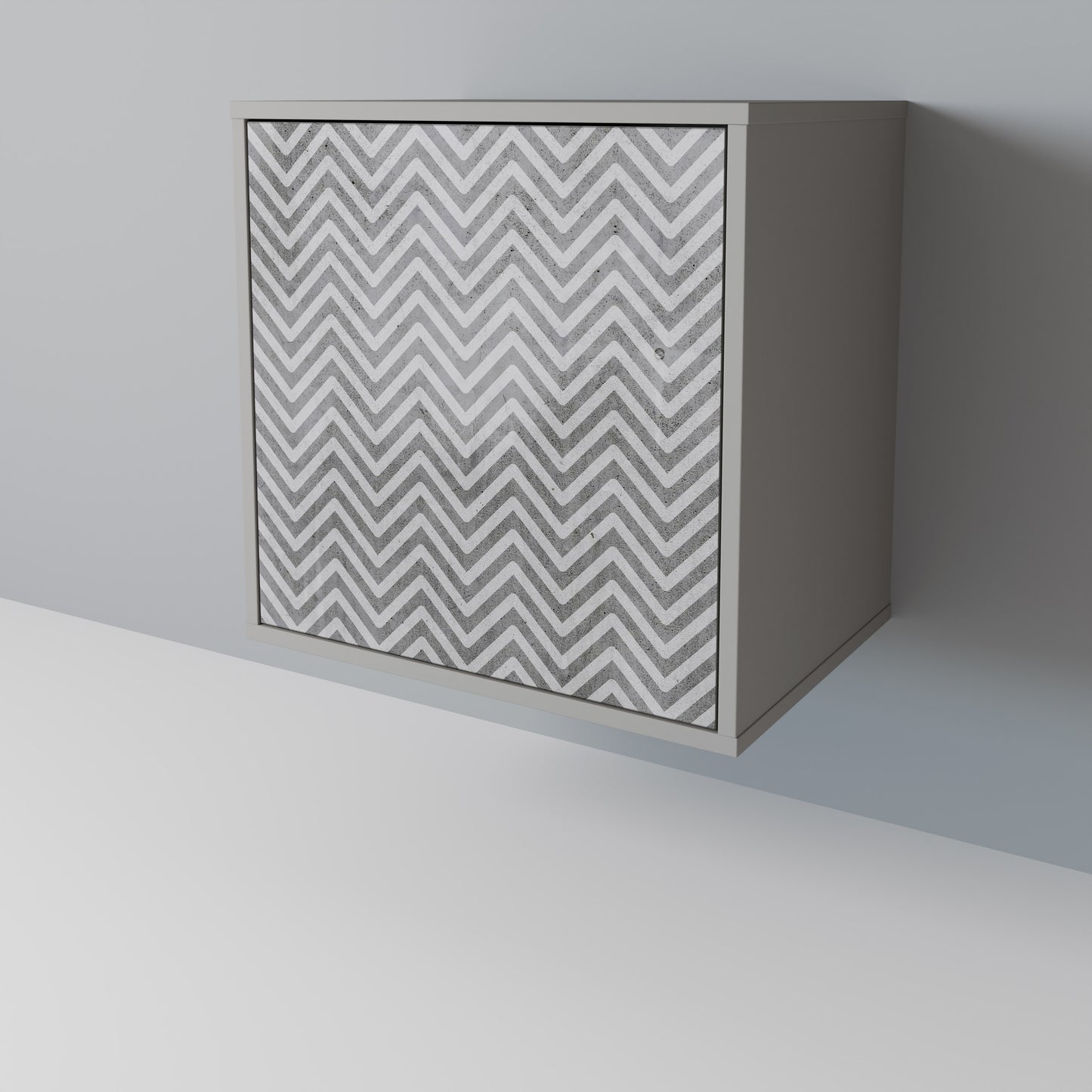 CONCRETE ZIG ZAG Jednodveřová komoda