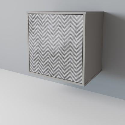 CONCRETE ZIG ZAG Jednodveřová komoda