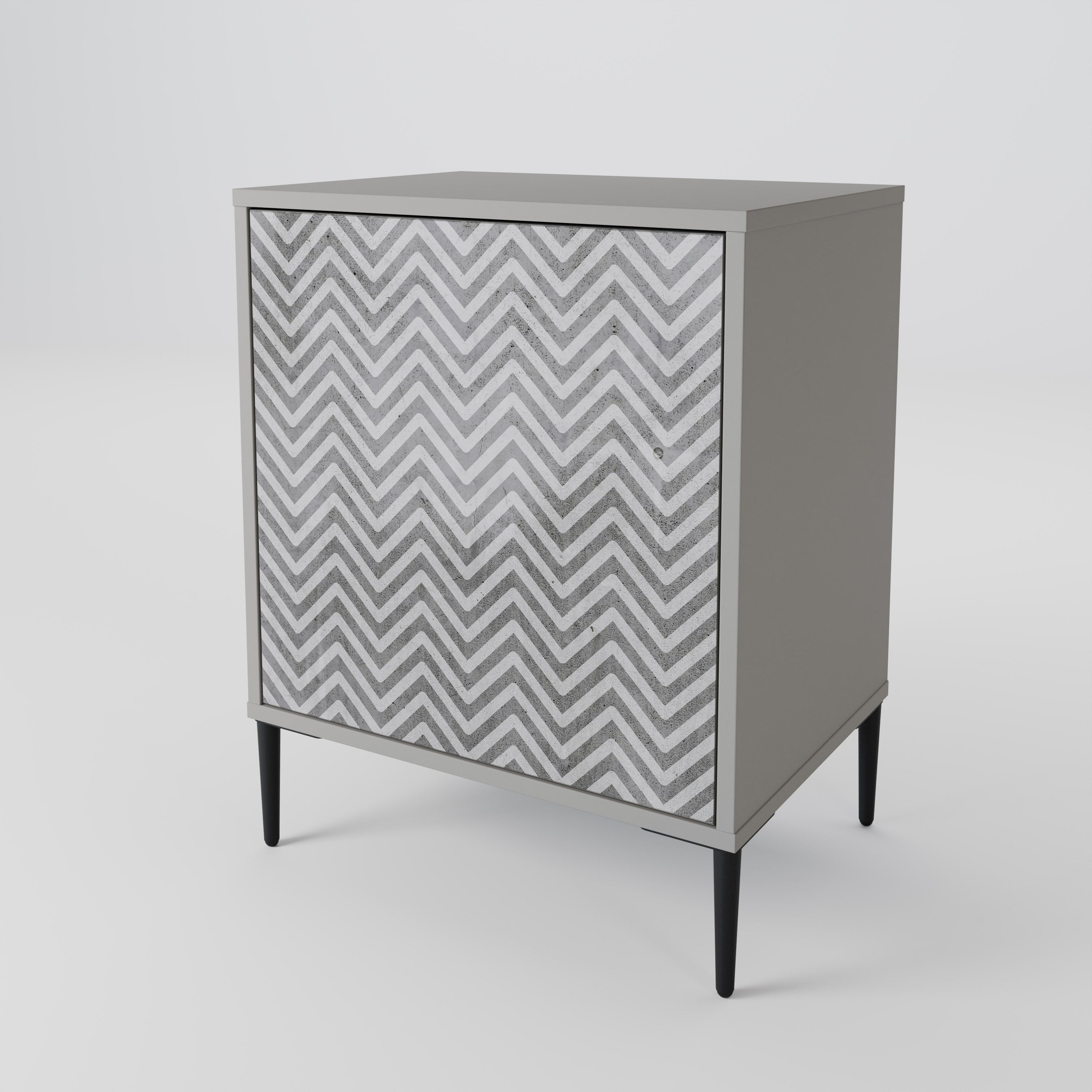 CONCRETE ZIG ZAG 1-Door Sideboard