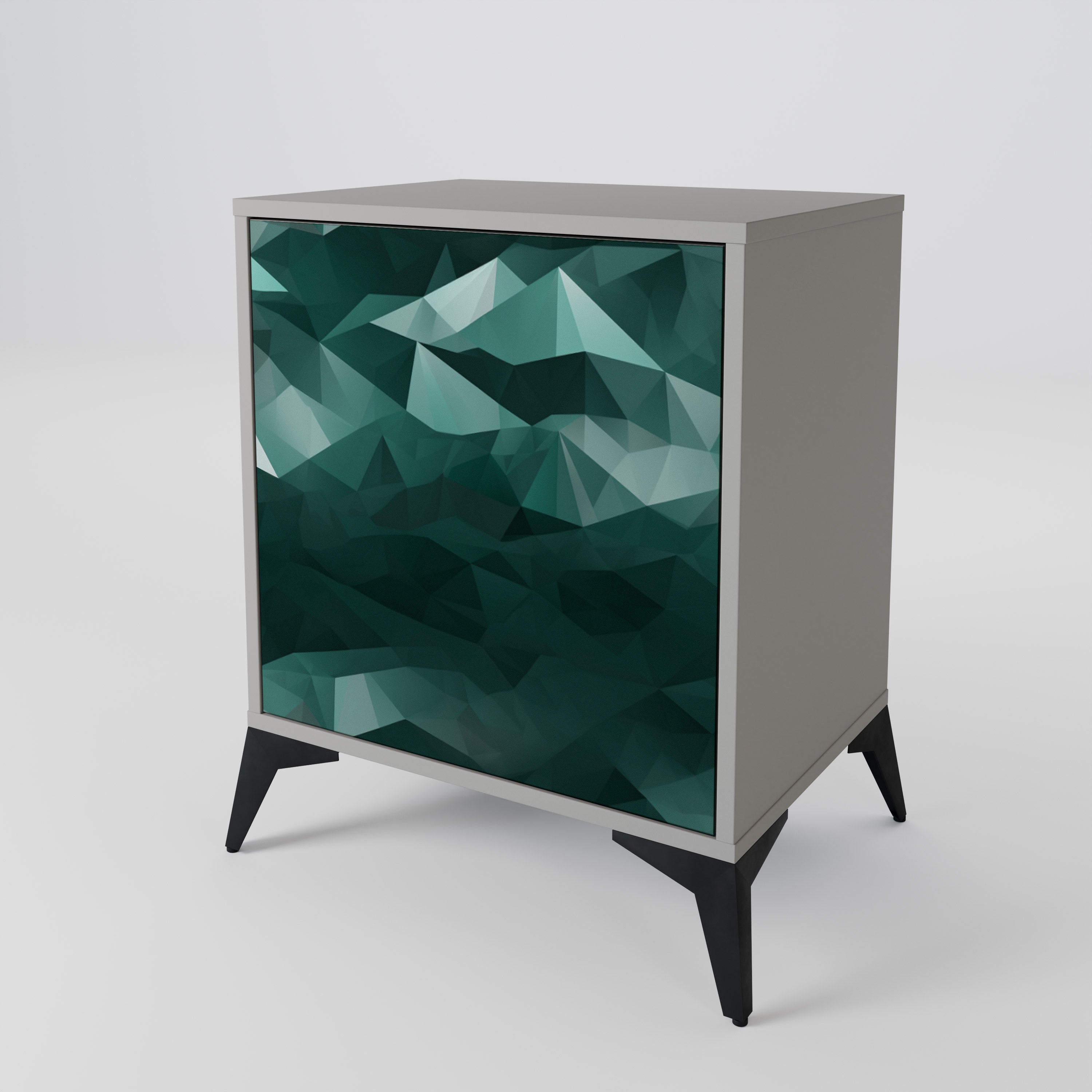 POLYGONAL FLOATING 1-Door Sideboard