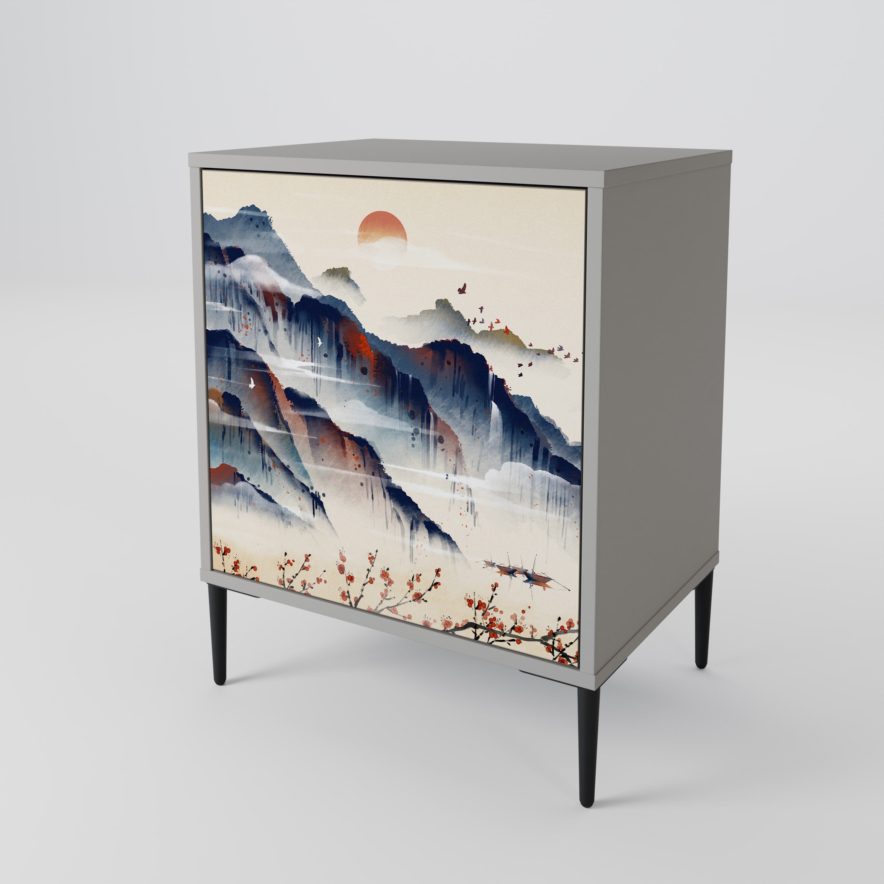 JAPANESE LANDSCAPE 1-Door Sideboard