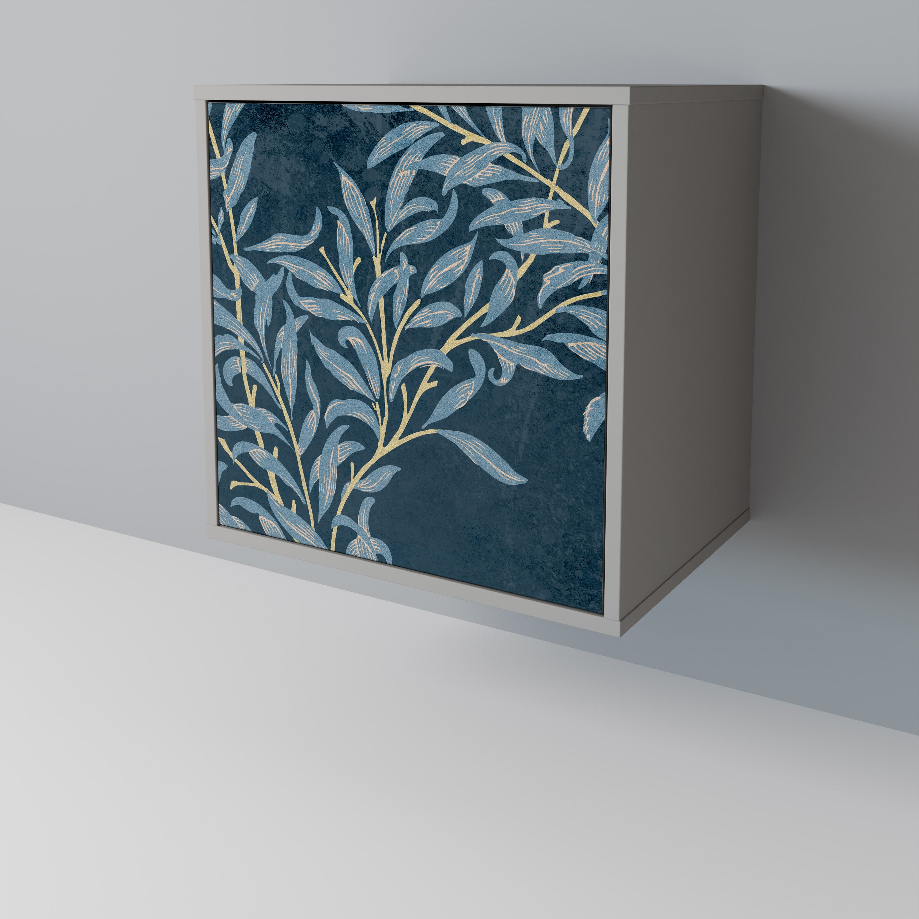BLUE LEAVES 1-Door Sideboard