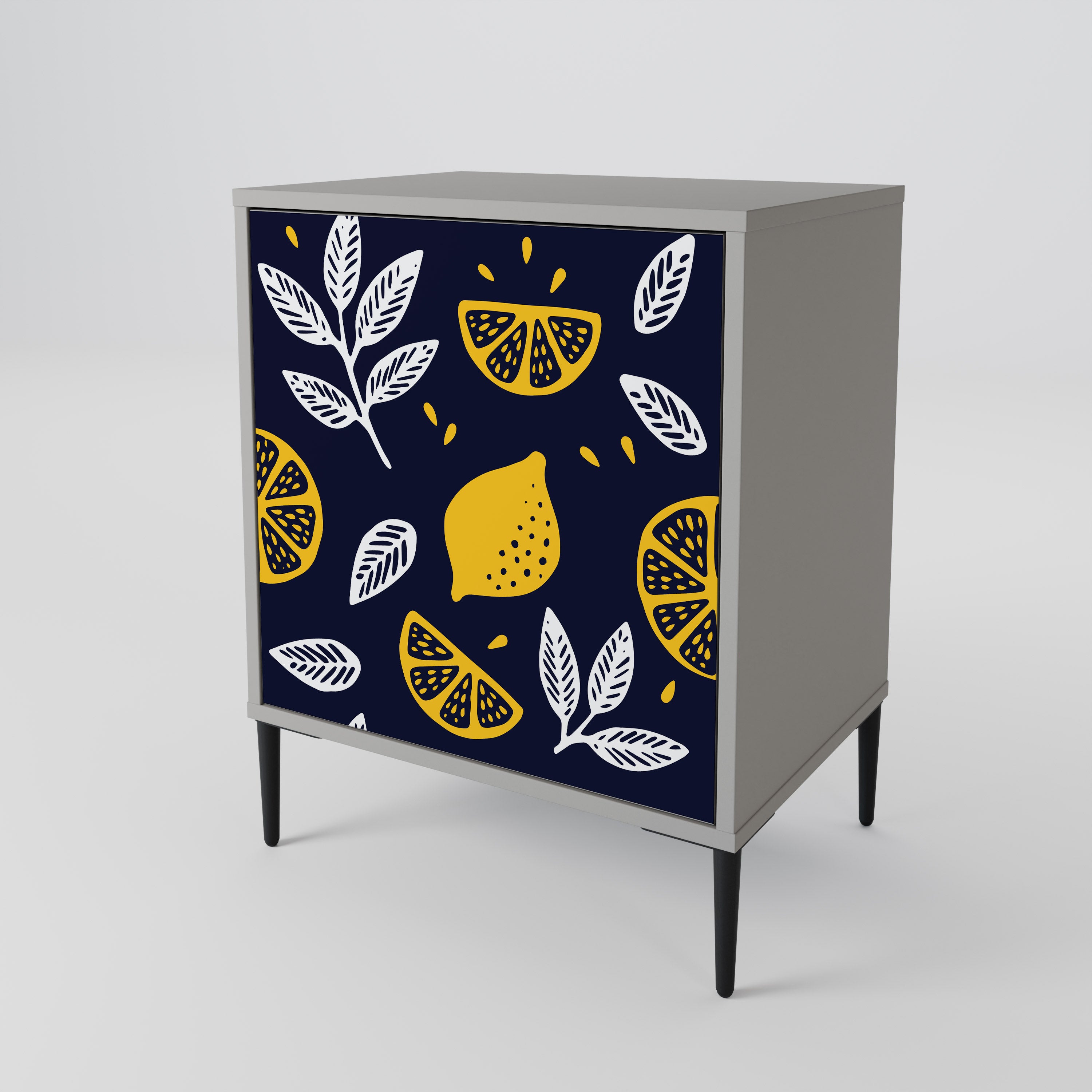 CITRUS BLACK AND WHITE 1-Door Sideboard