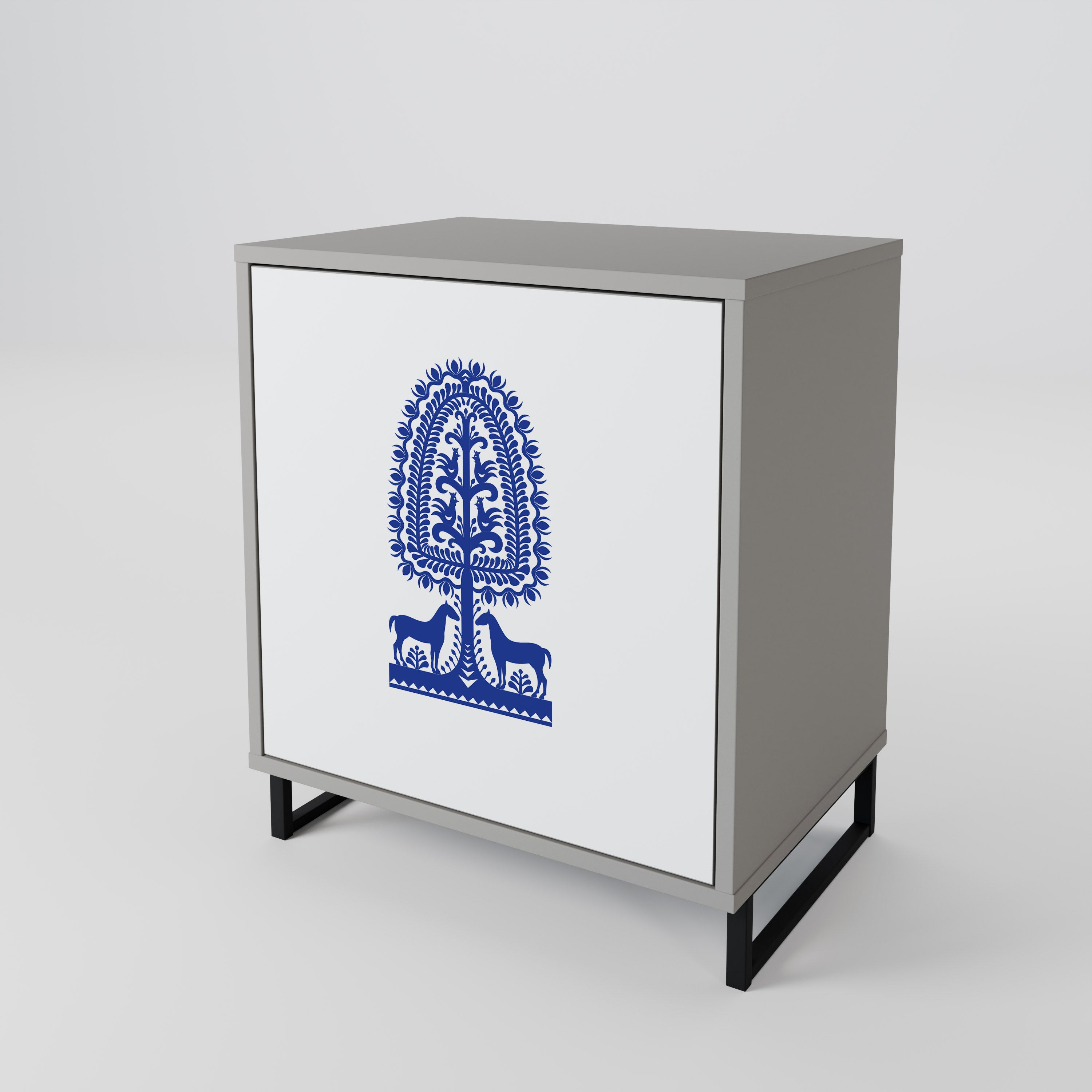 POLISH FOLK ART 1-Door Sideboard