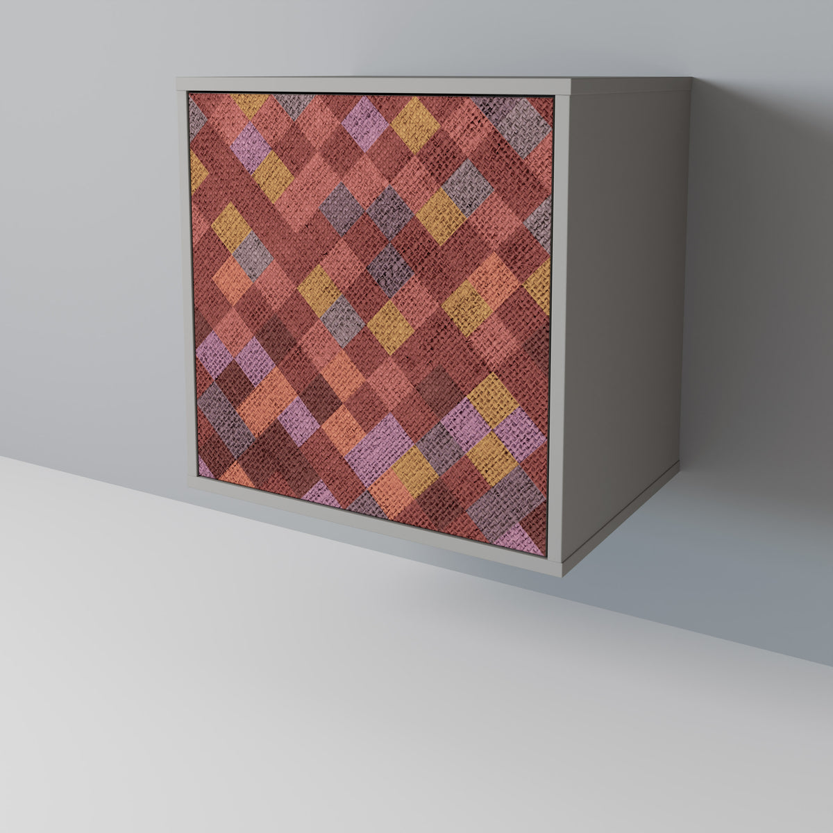 PAINTED SQUARES Jednodveřová komoda