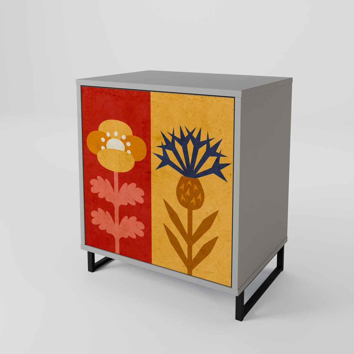 SCANDIC FLOWERET Jednodveřová komoda