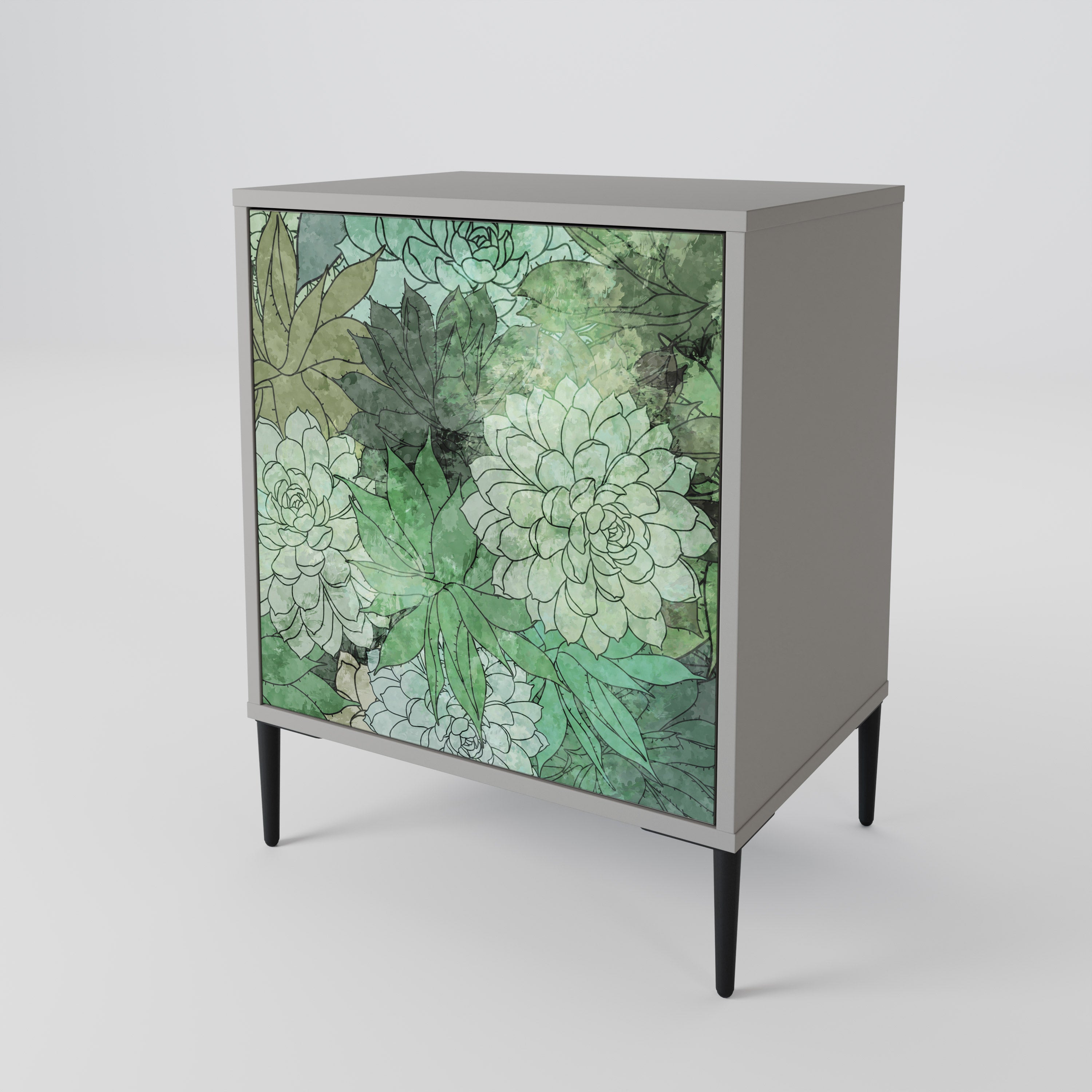 SUCCULENT CLUSTER 1-Door Sideboard