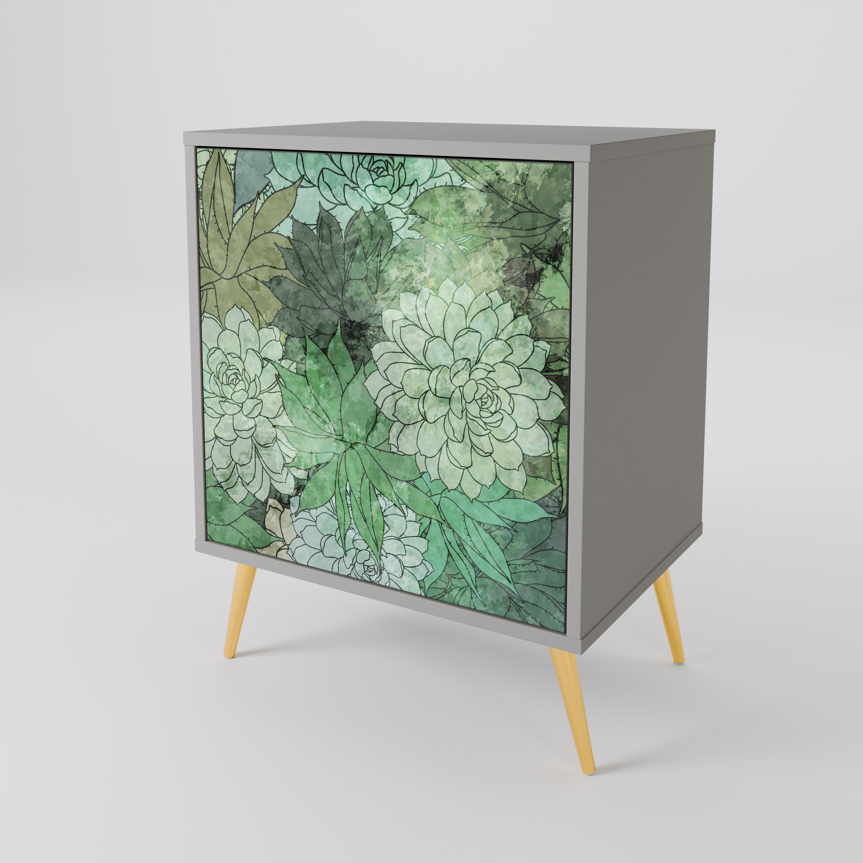 SUCCULENT CLUSTER 1-Door Sideboard