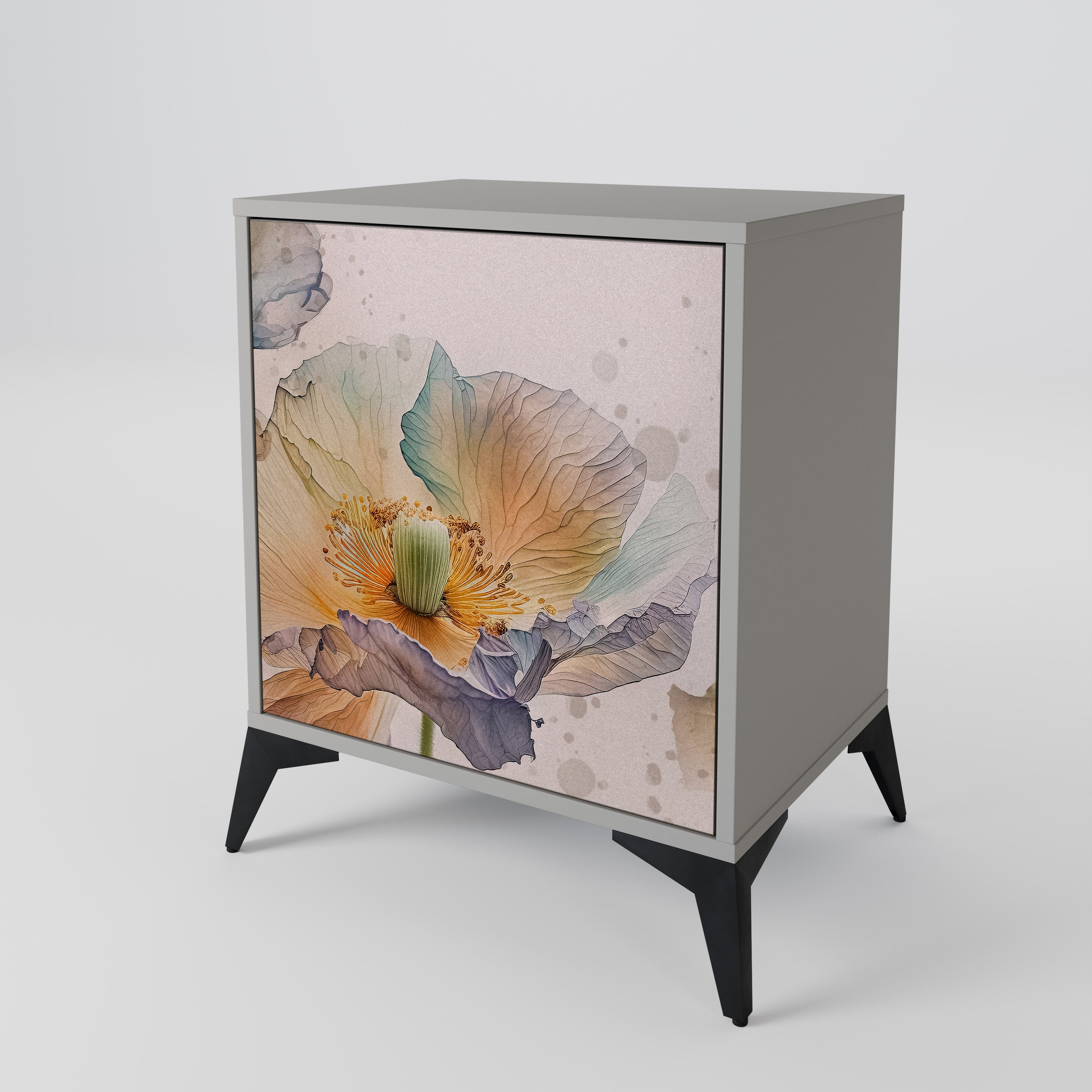 SOFTEN POPPY 1-Door Sideboard