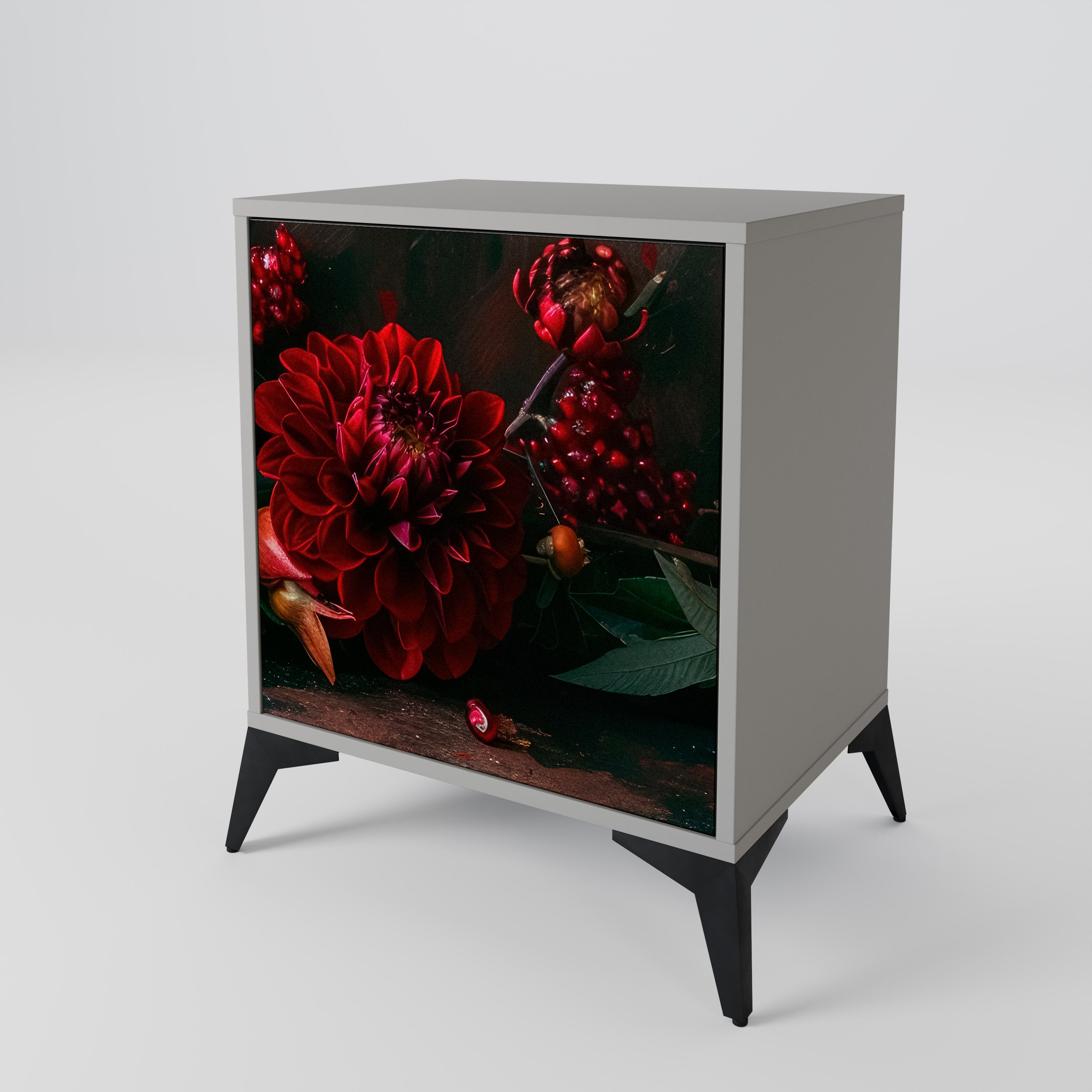 DAHLIAS AND POMEGRANATES 1-Door Sideboard