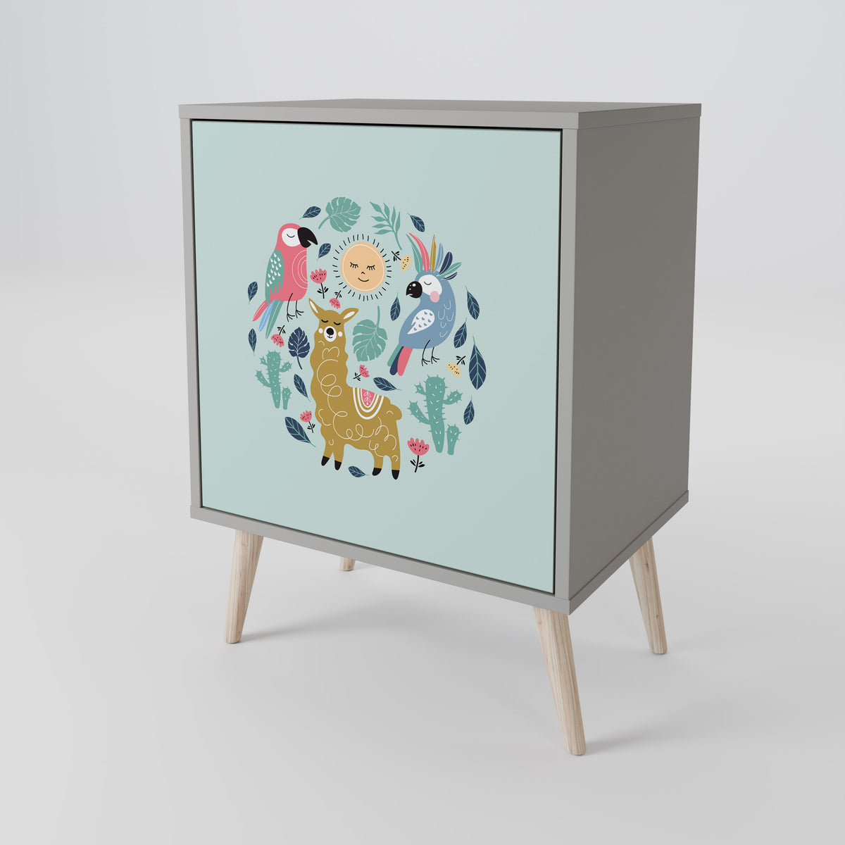 COLORFUL ALPACAS Jednodveřová komoda