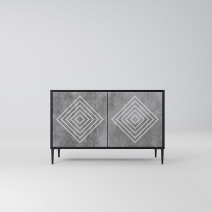 POLYGONAL ARTISTRY Dvoudveřová komoda