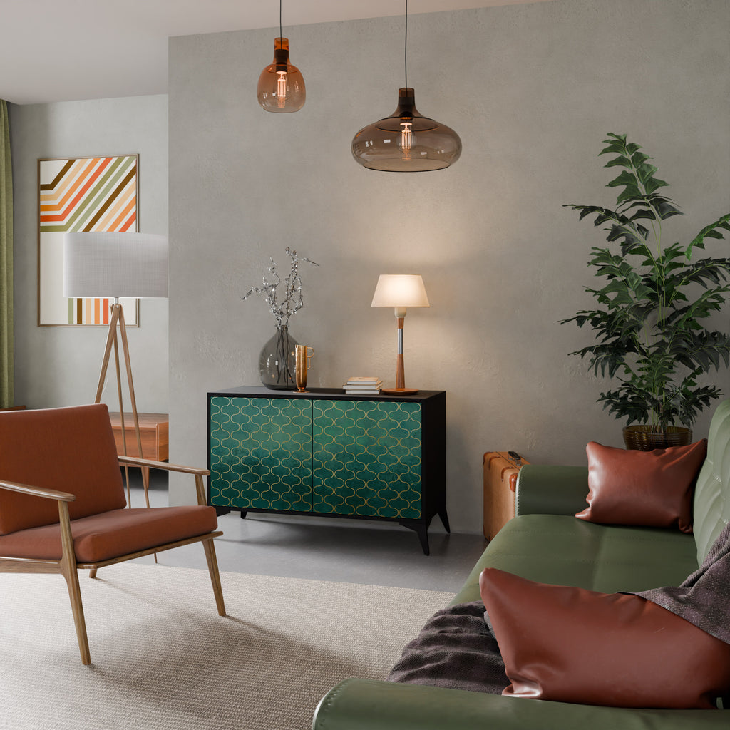 TESSELATED GREENERY Dvoudveřová komoda