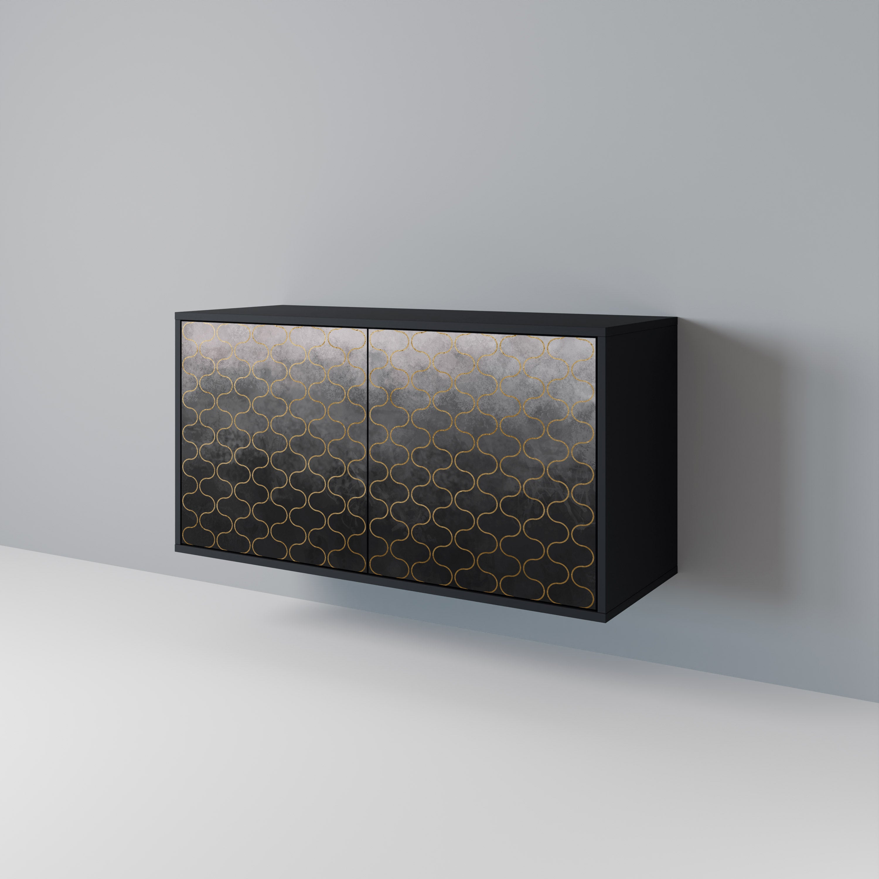 TESSELATED GRAYISH 2-Door Sideboard