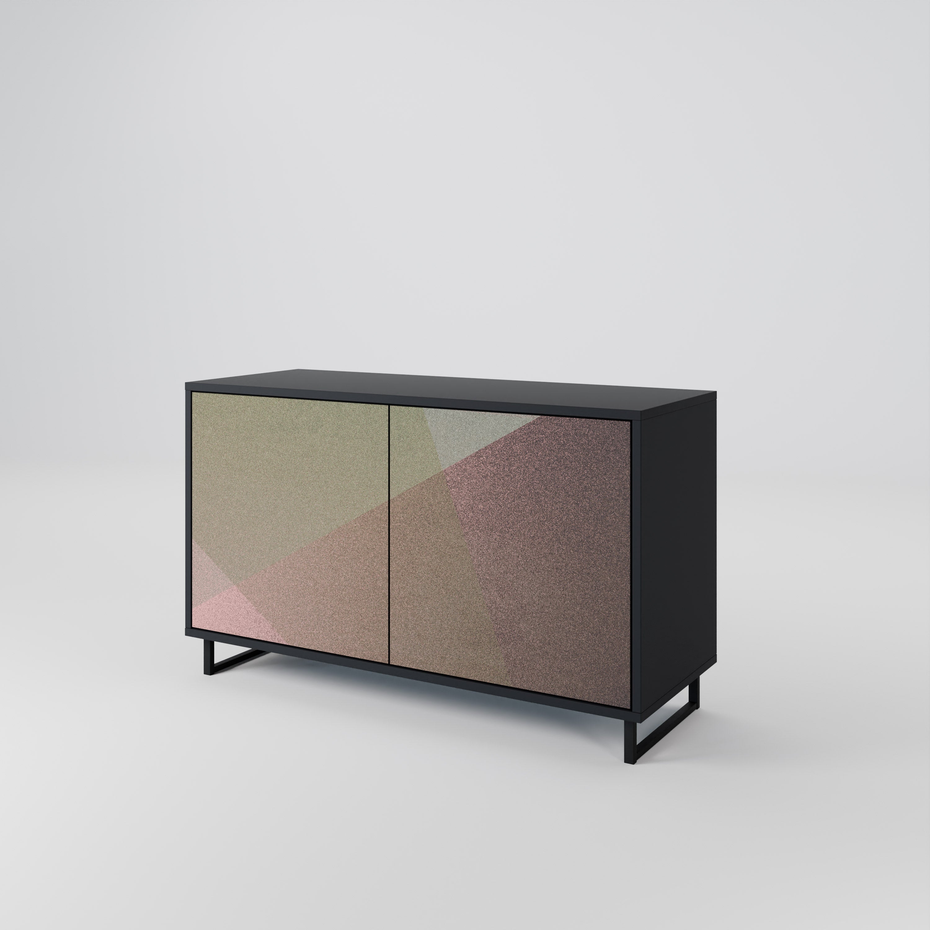 BEIGE GEOMETRY 2-Door Sideboard