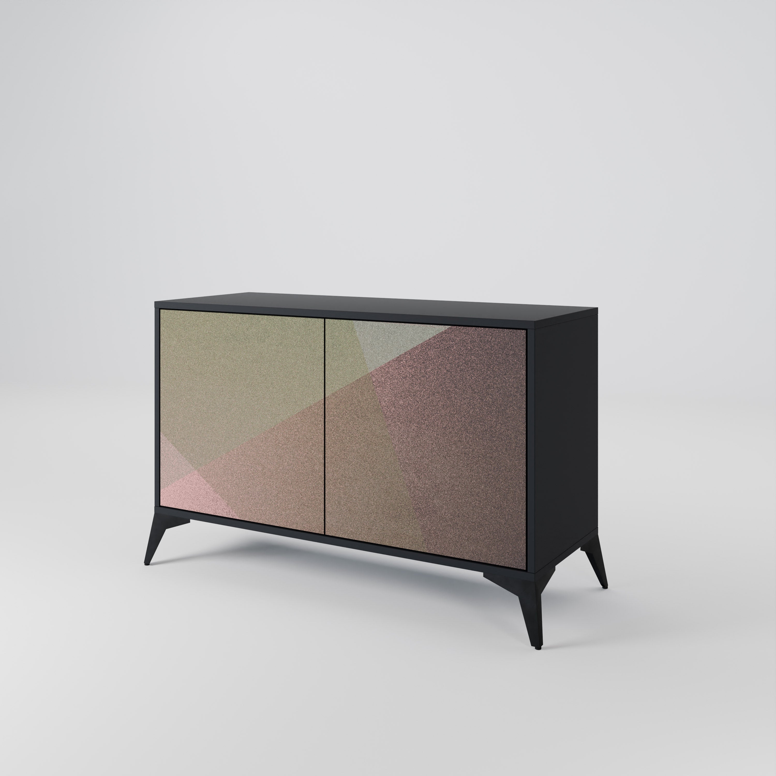 BEIGE GEOMETRY 2-Door Sideboard